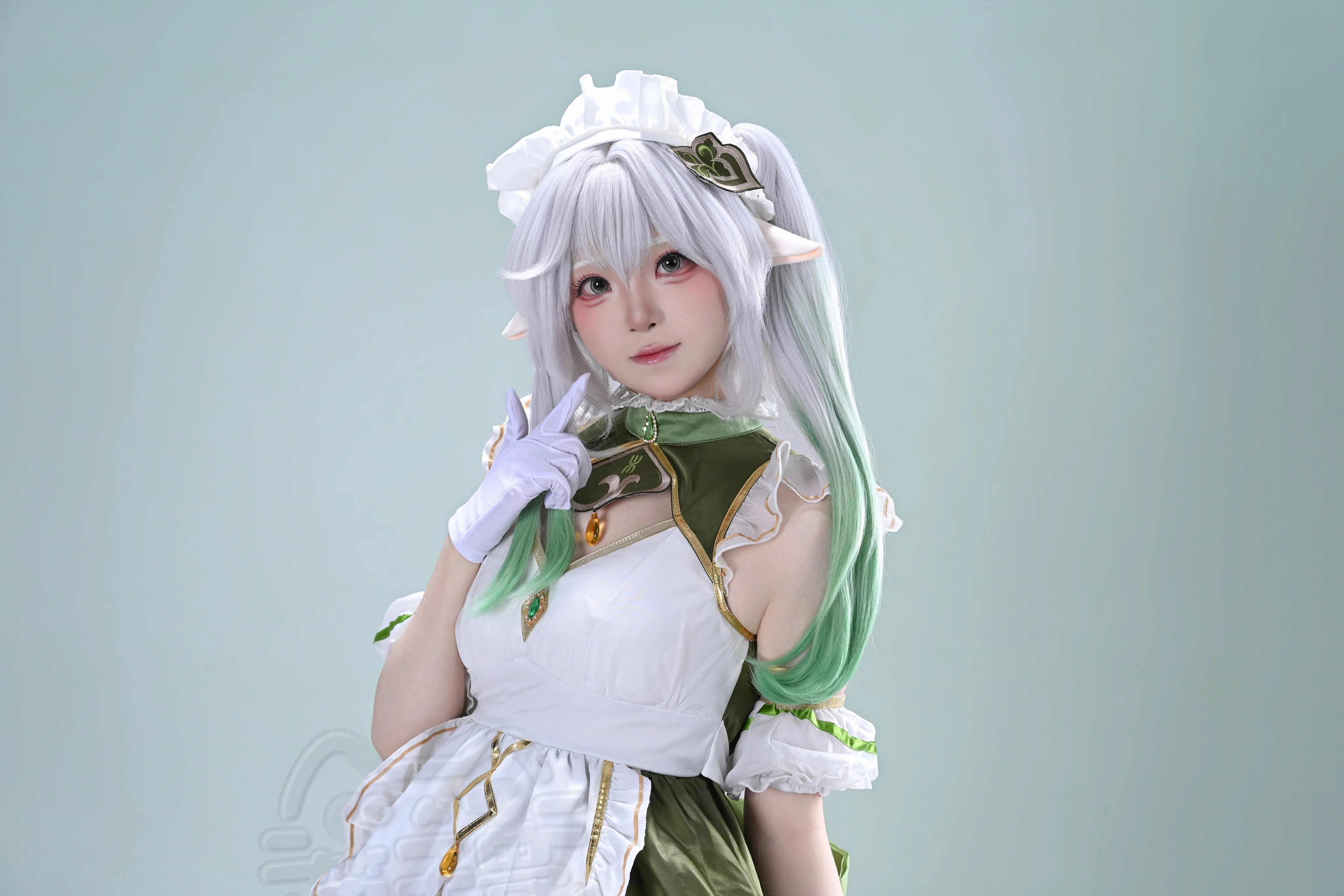 【納西妲cos】原神森林的約定，薄荷綠與純白的初春定格 - 第 7 張