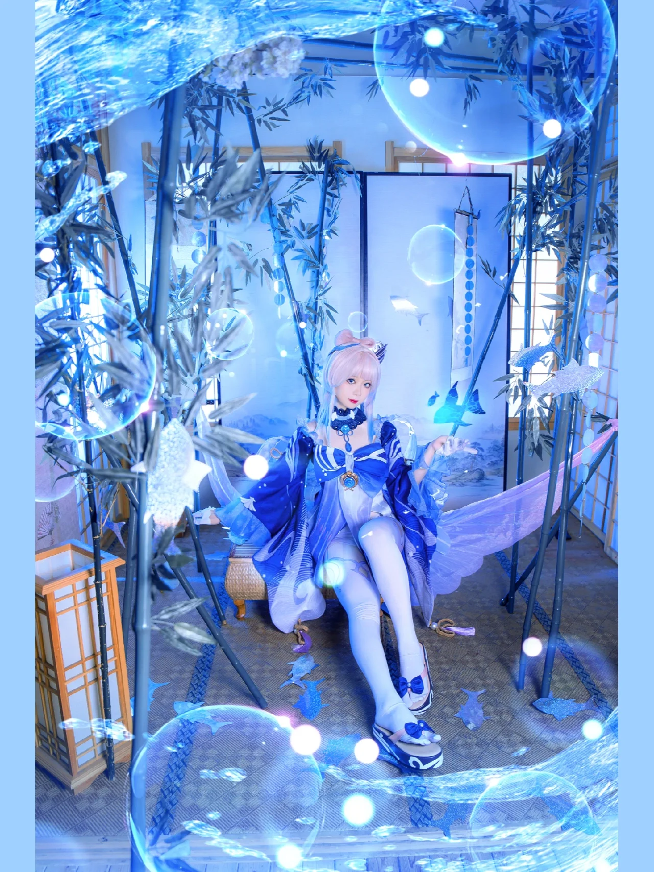 【珊瑚宫心海cos】原神海祇岛神巫女的蓝调时刻 - 第 4 张