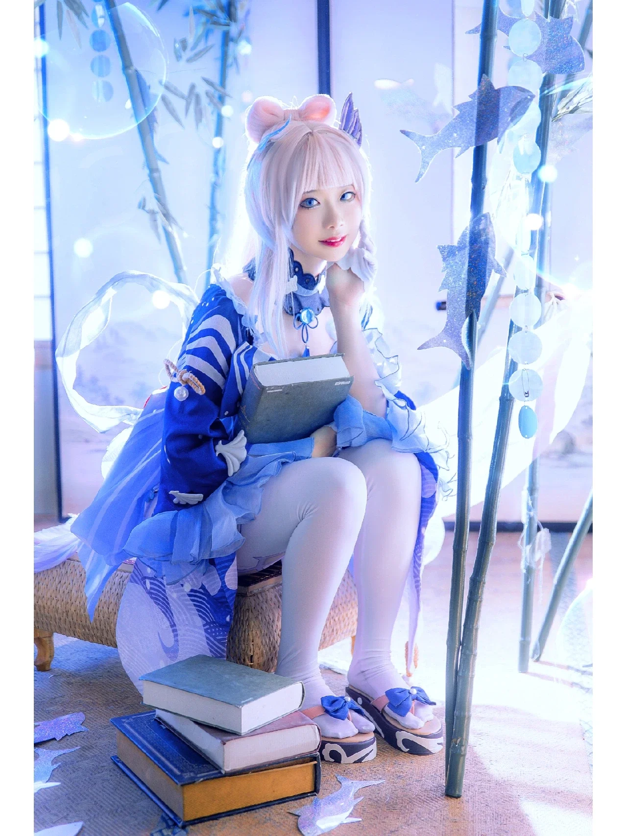 【珊瑚宫心海cos】原神海祇岛神巫女的蓝调时刻 - 第 7 张