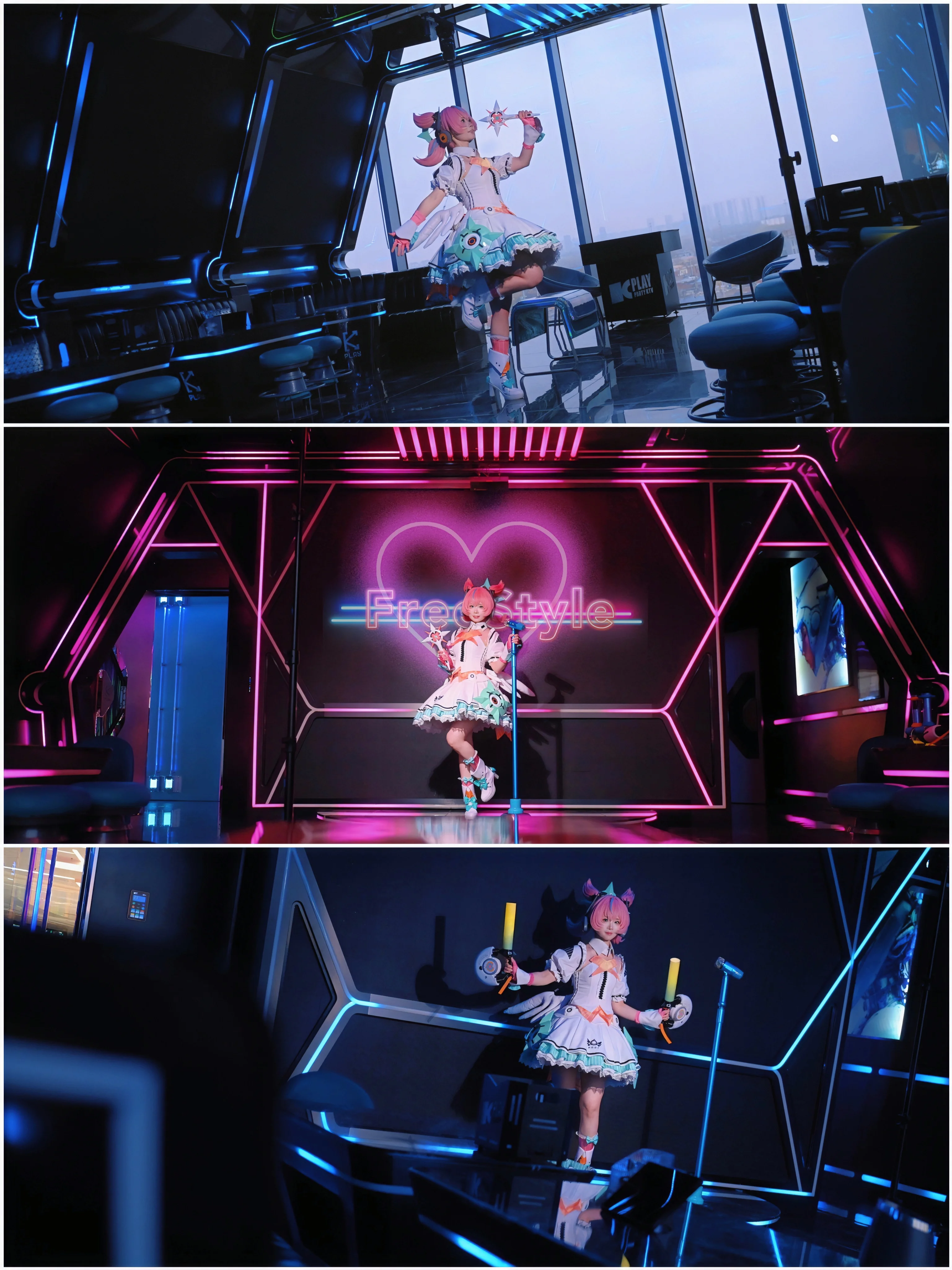 【爱芮cos】KTV包房赛博舞台，妄想天使排练现场直出 - 第 1 张