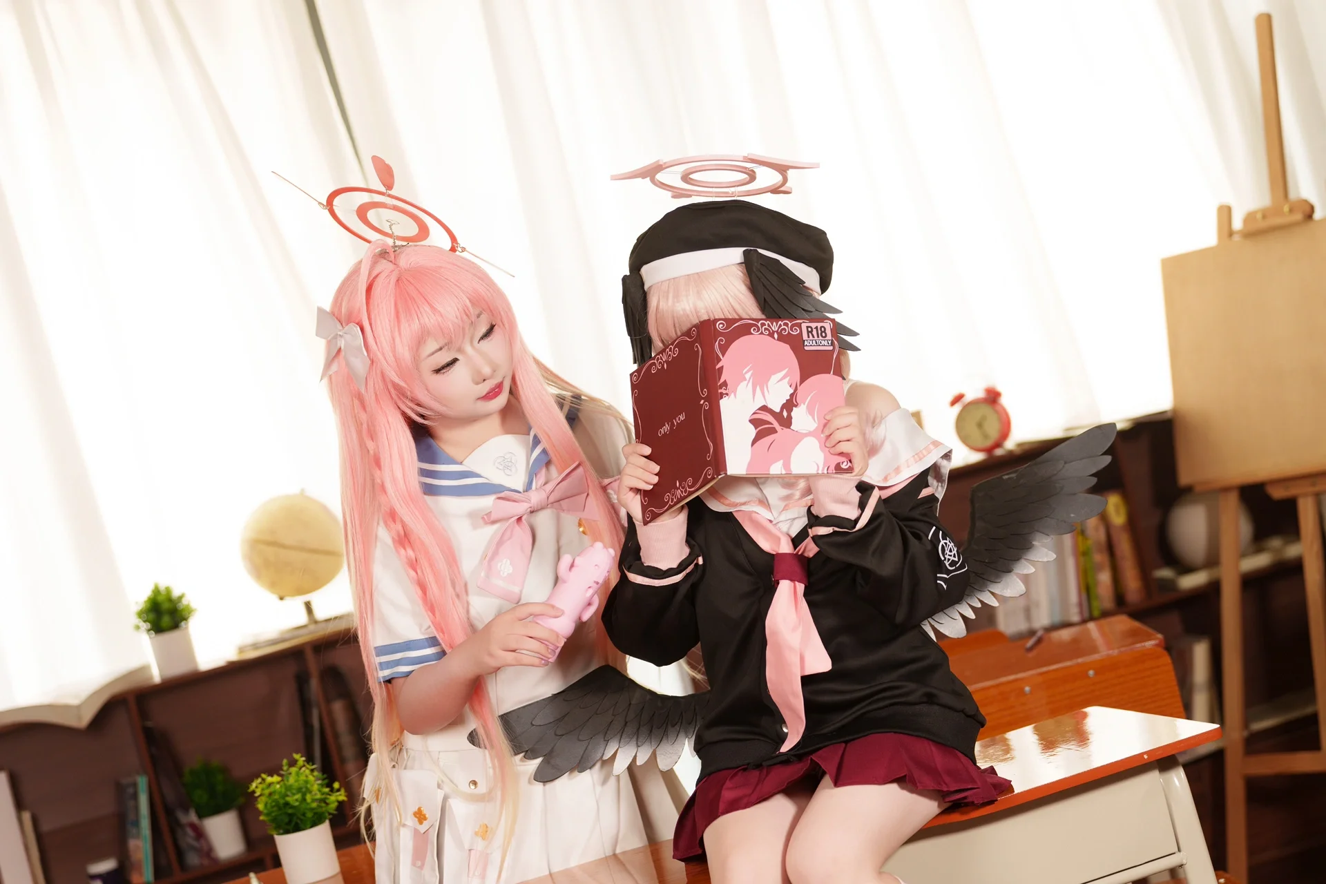 [Shimoe Koharu cosplay] Daily classroom break of Blue Archive's Make-Up Work Club - Image 3