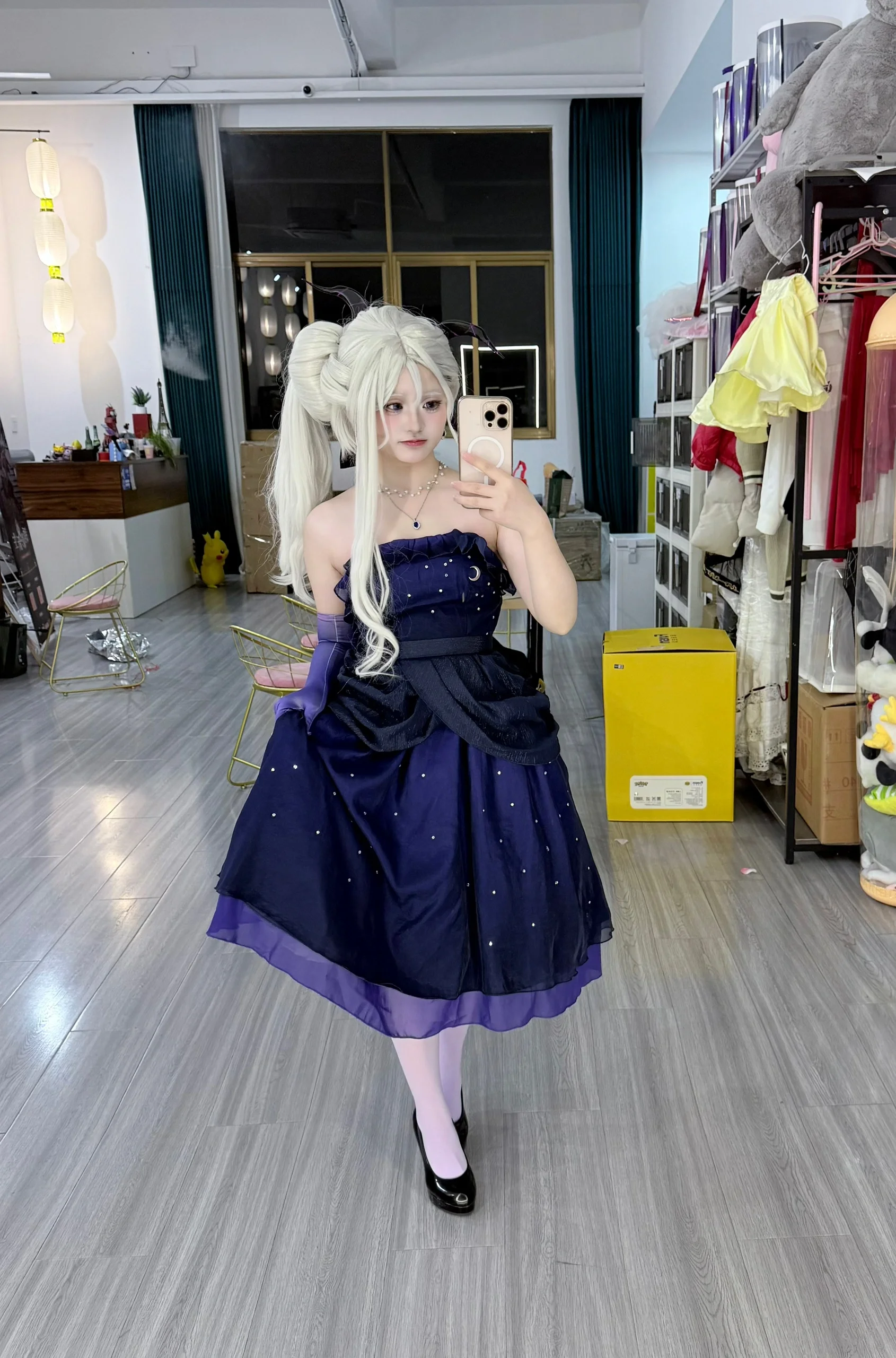 【空崎日奈cos】蔚蓝档案星空礼服，捕捉属于角色的静谧瞬间