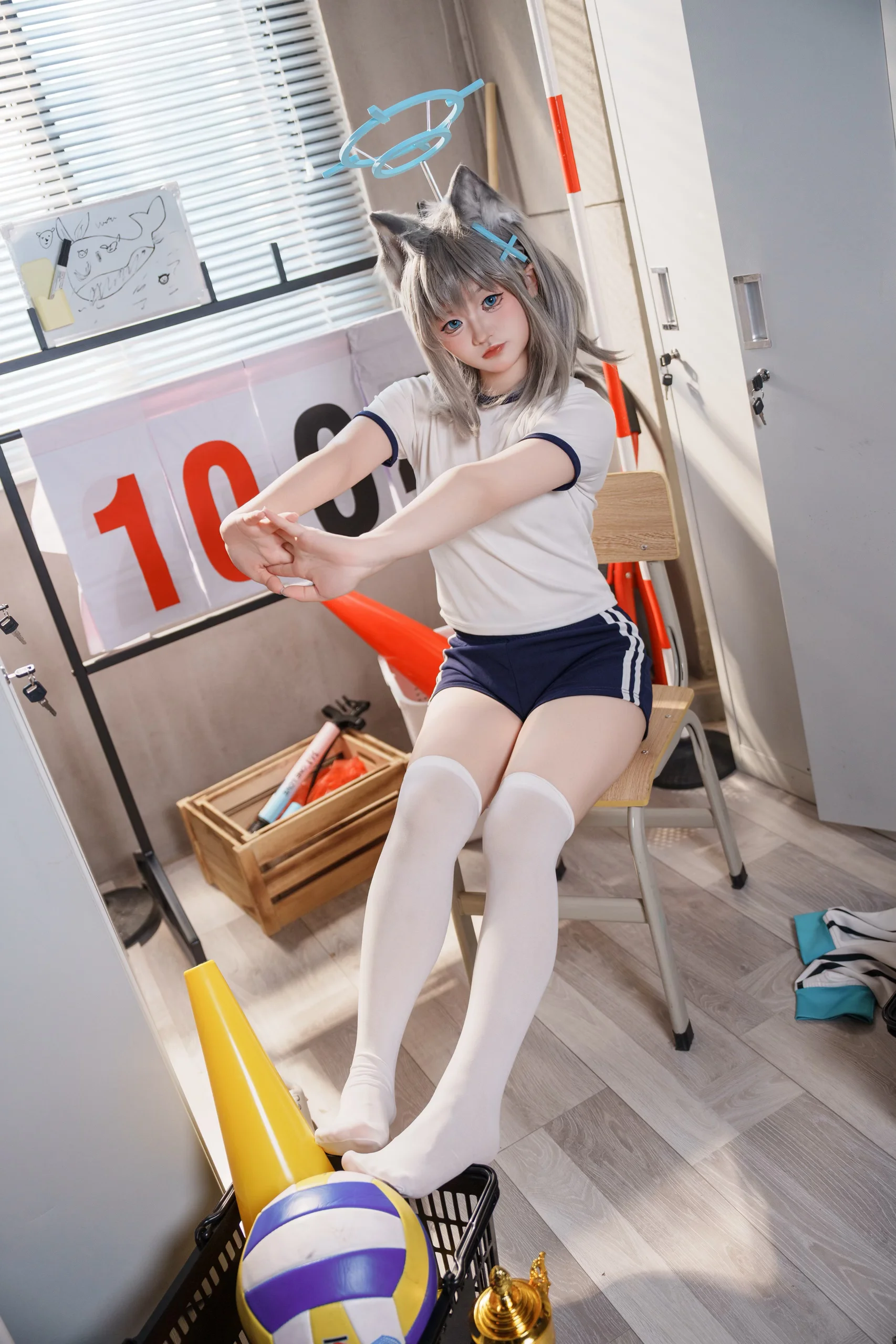 【砂狼白子cos】更衣室里的体操服日常 - 第 2 张
