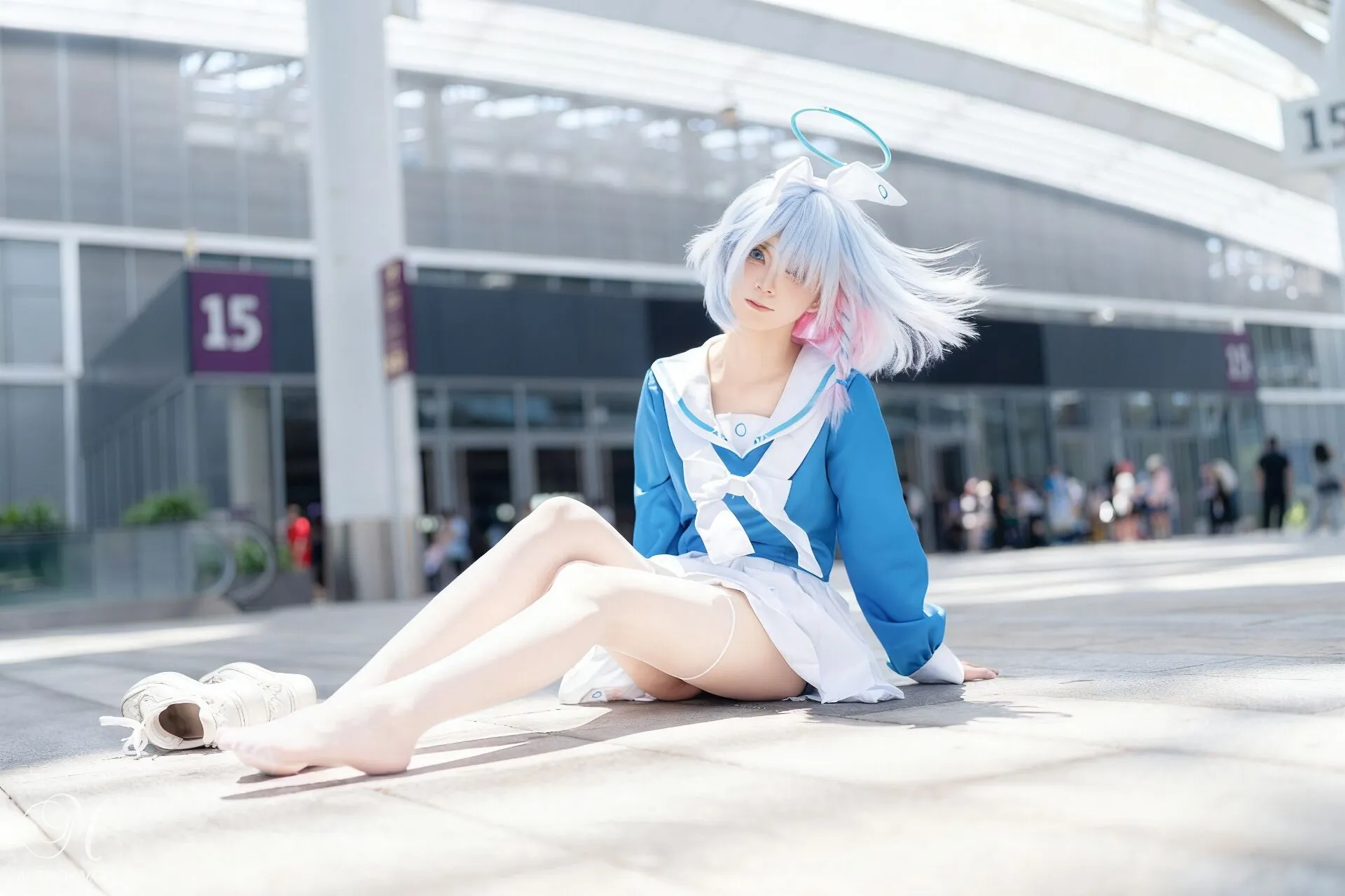 【阿罗娜cos】蔚蓝档案的蓝色恶魔展馆外实录 - 第 1 张