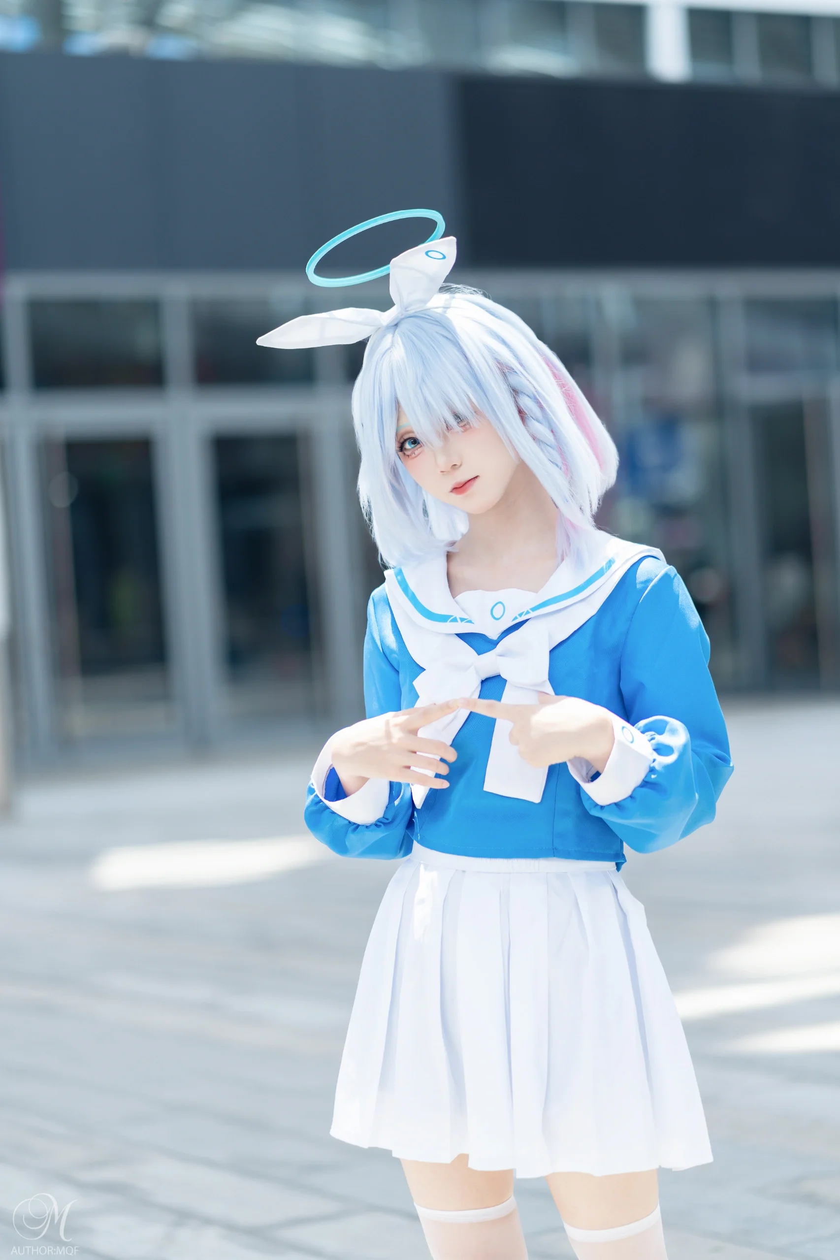 【阿罗娜cos】蔚蓝档案的蓝色恶魔展馆外实录 - 第 3 张