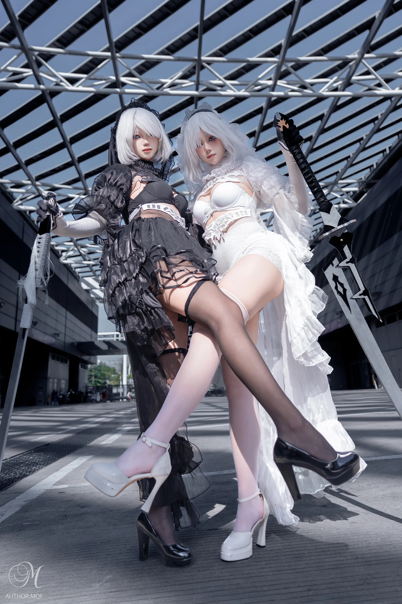 【2Bcos】尼尔机械纪元黑白双生花嫁，漫展场照分享