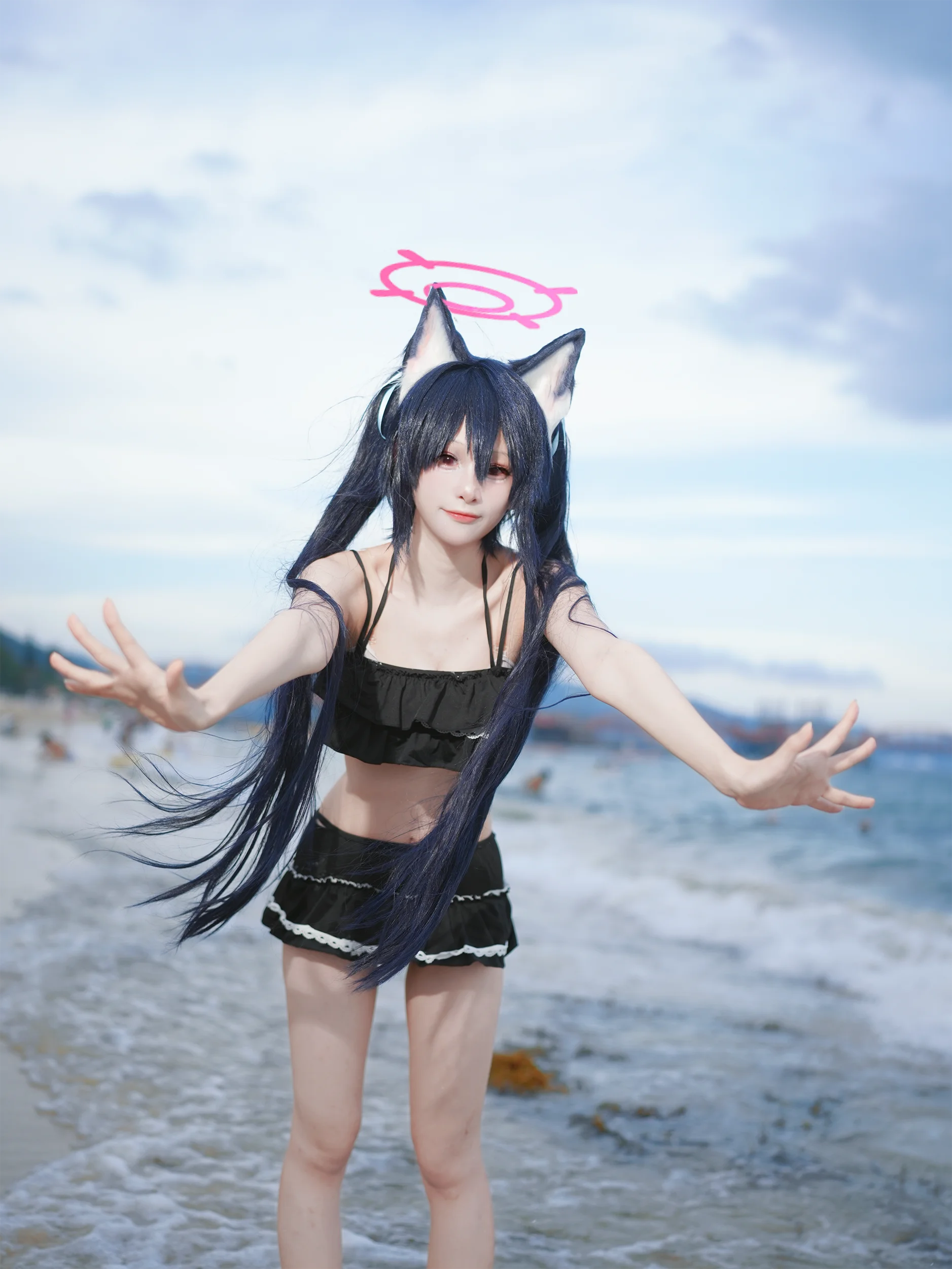 【黑见芹香cos】蔚蓝档案夏日海滩风情录 - 第 1 张