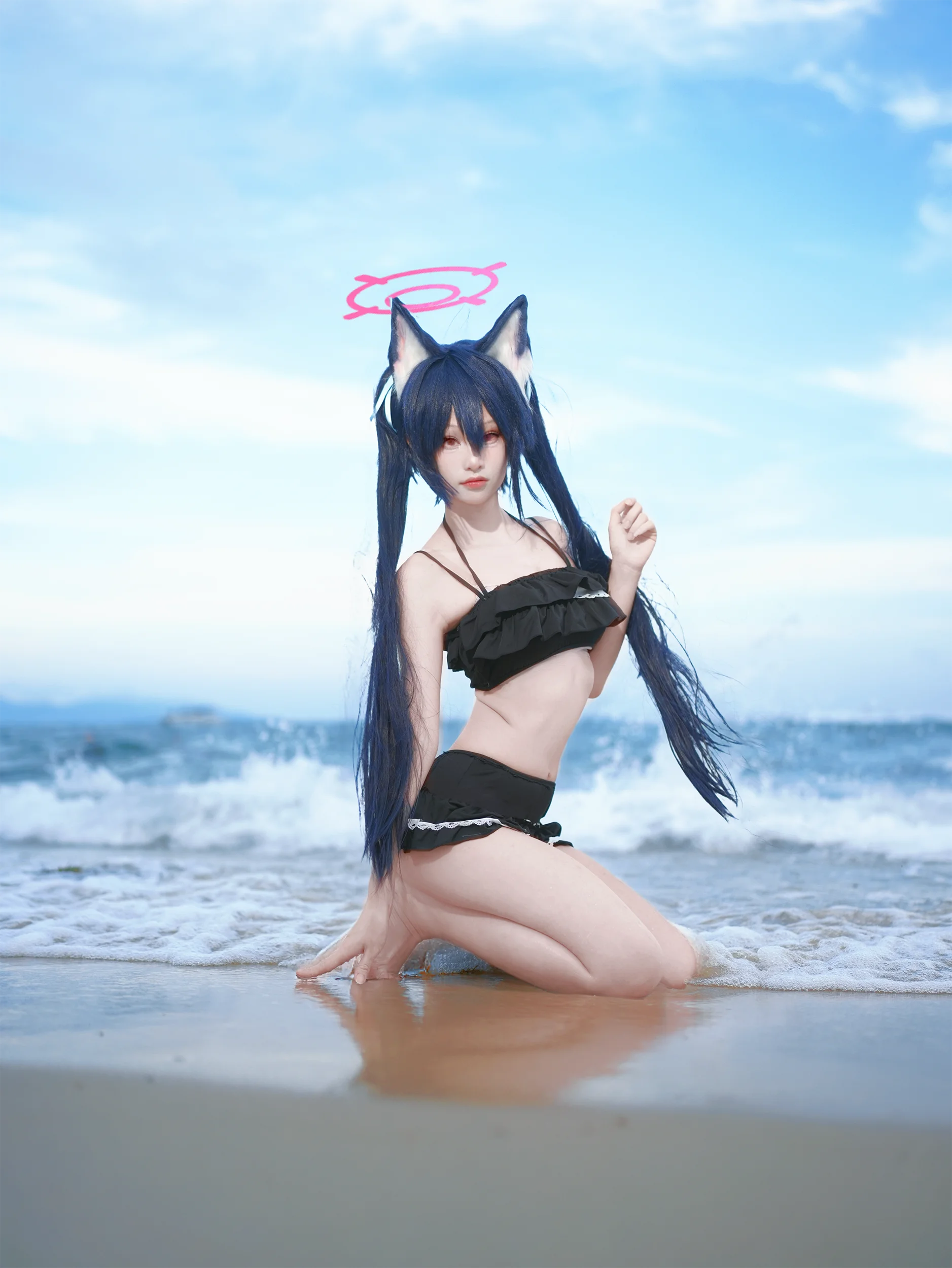 【黑见芹香cos】蔚蓝档案夏日海滩风情录 - 第 2 张