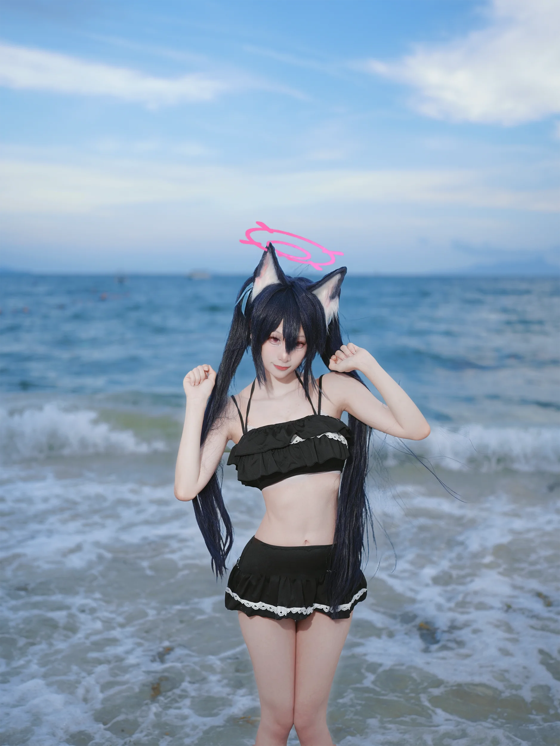 【黑见芹香cos】蔚蓝档案夏日海滩风情录