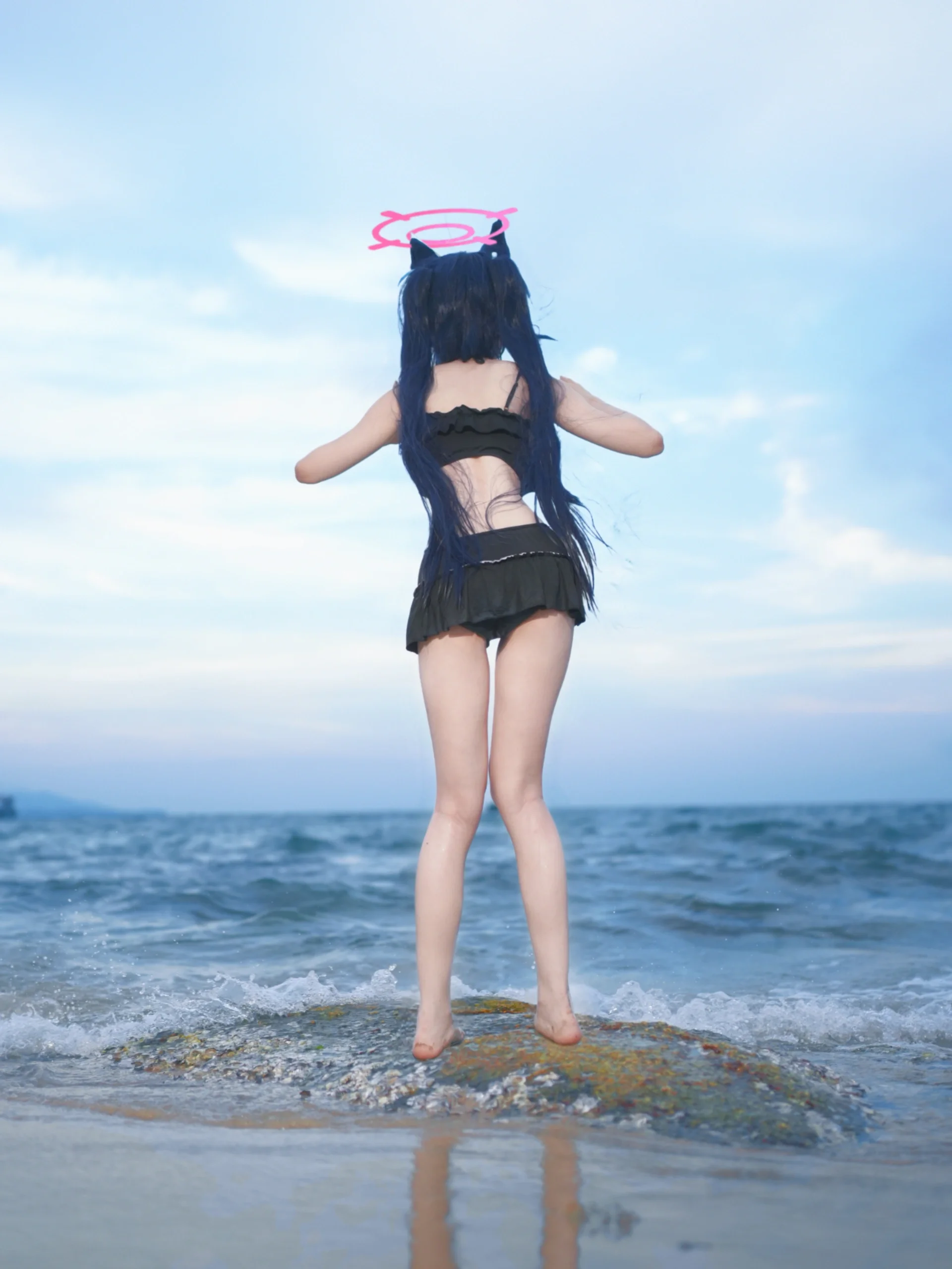 【黑见芹香cos】蔚蓝档案夏日海滩风情录 - 第 4 张