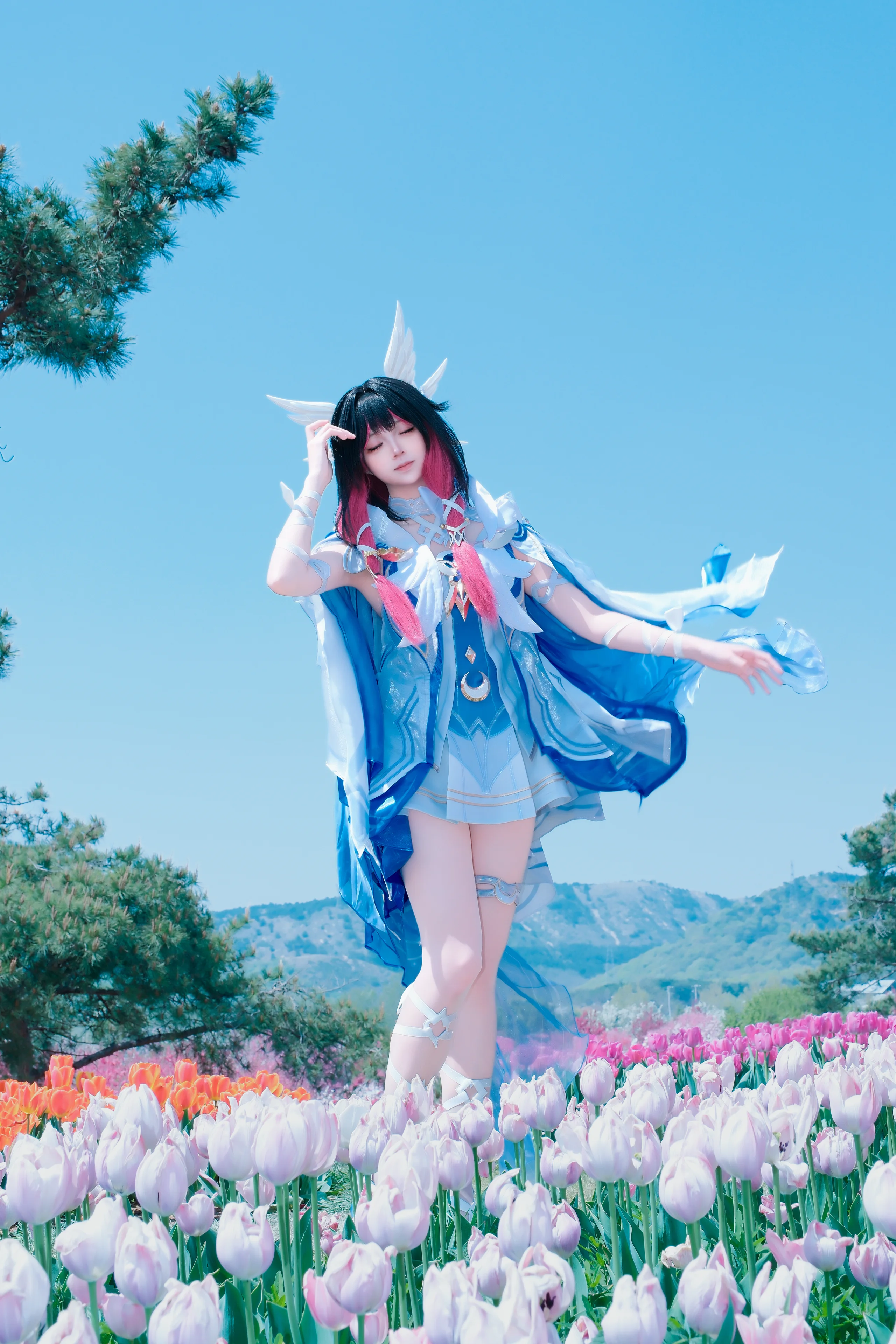 【コロンビーナ コスプレ】大連英歌石植物園の春風が織りなす夢幻のチューリップ畑 - 10 枚目