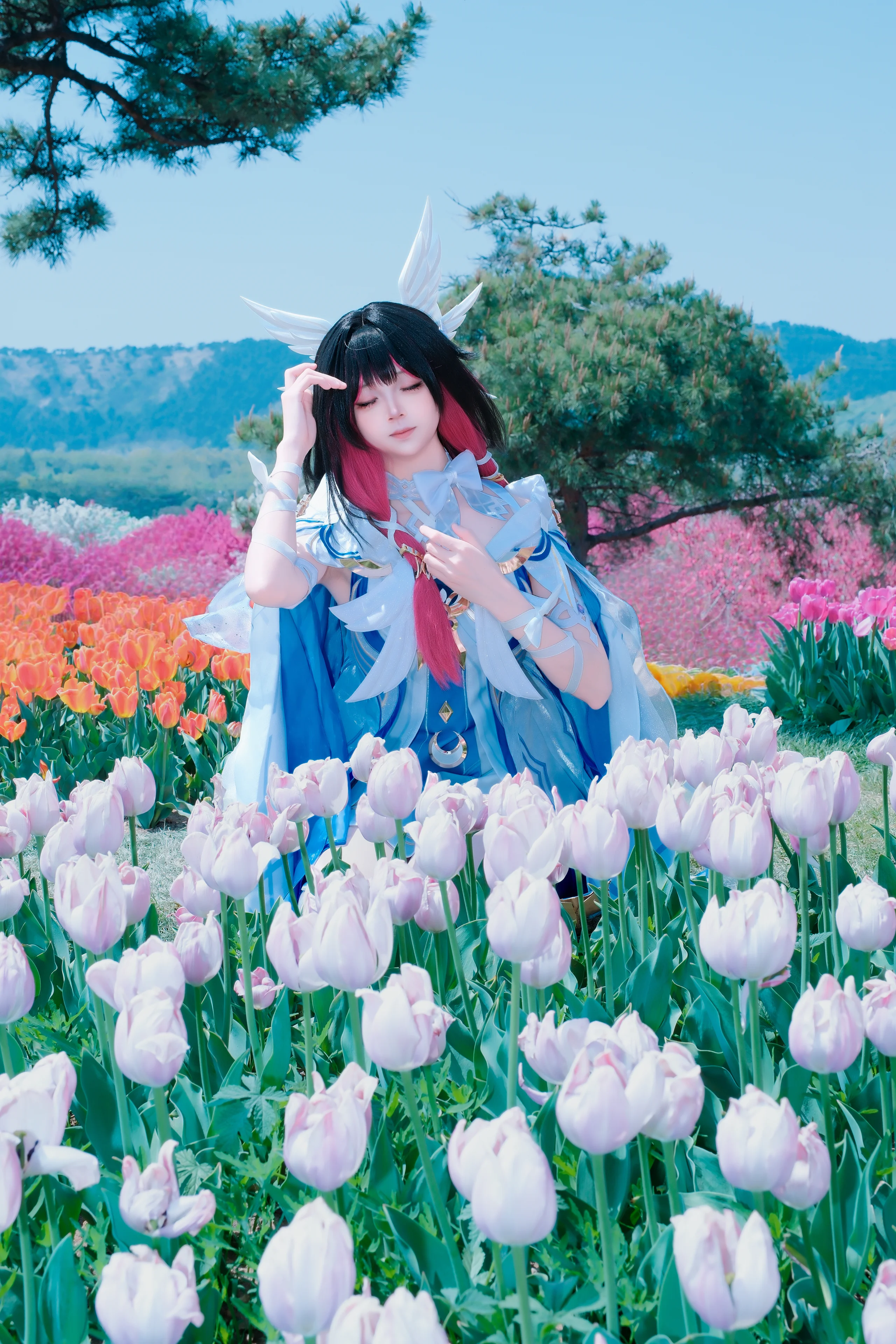 【コロンビーナ コスプレ】大連英歌石植物園の春風が織りなす夢幻のチューリップ畑 - 5 枚目