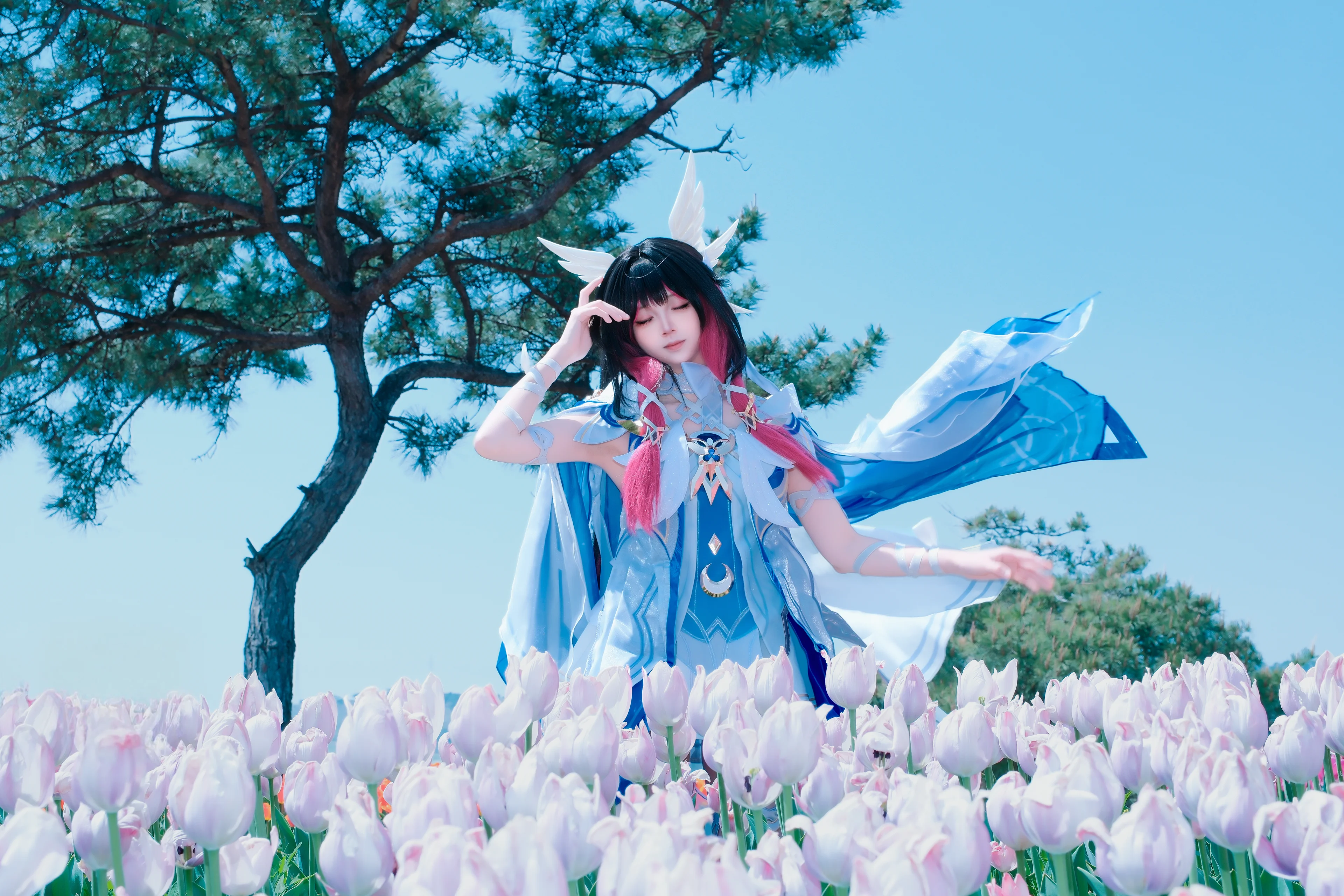 【コロンビーナ コスプレ】大連英歌石植物園の春風が織りなす夢幻のチューリップ畑 - 7 枚目