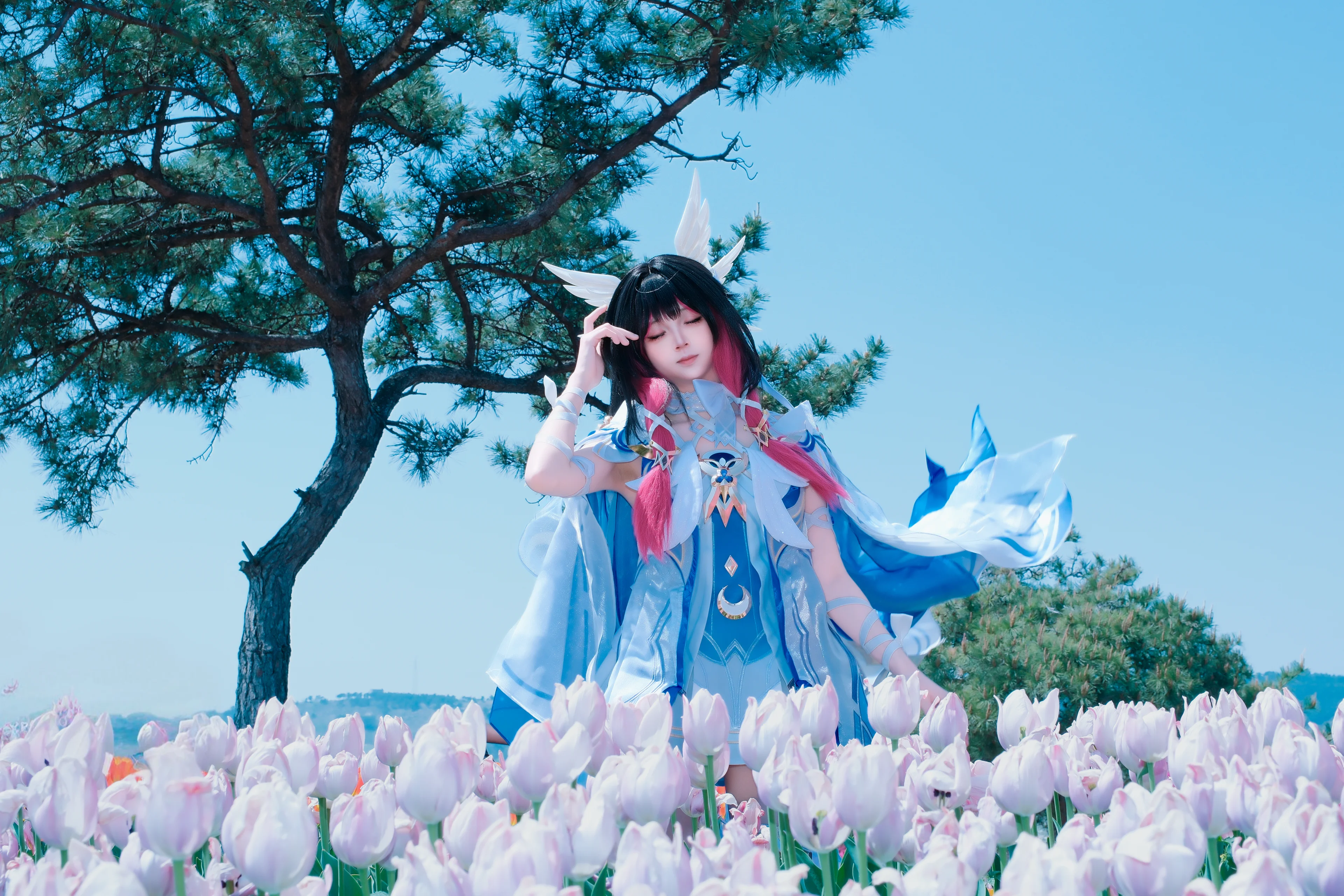 【コロンビーナ コスプレ】大連英歌石植物園の春風が織りなす夢幻のチューリップ畑 - 8 枚目