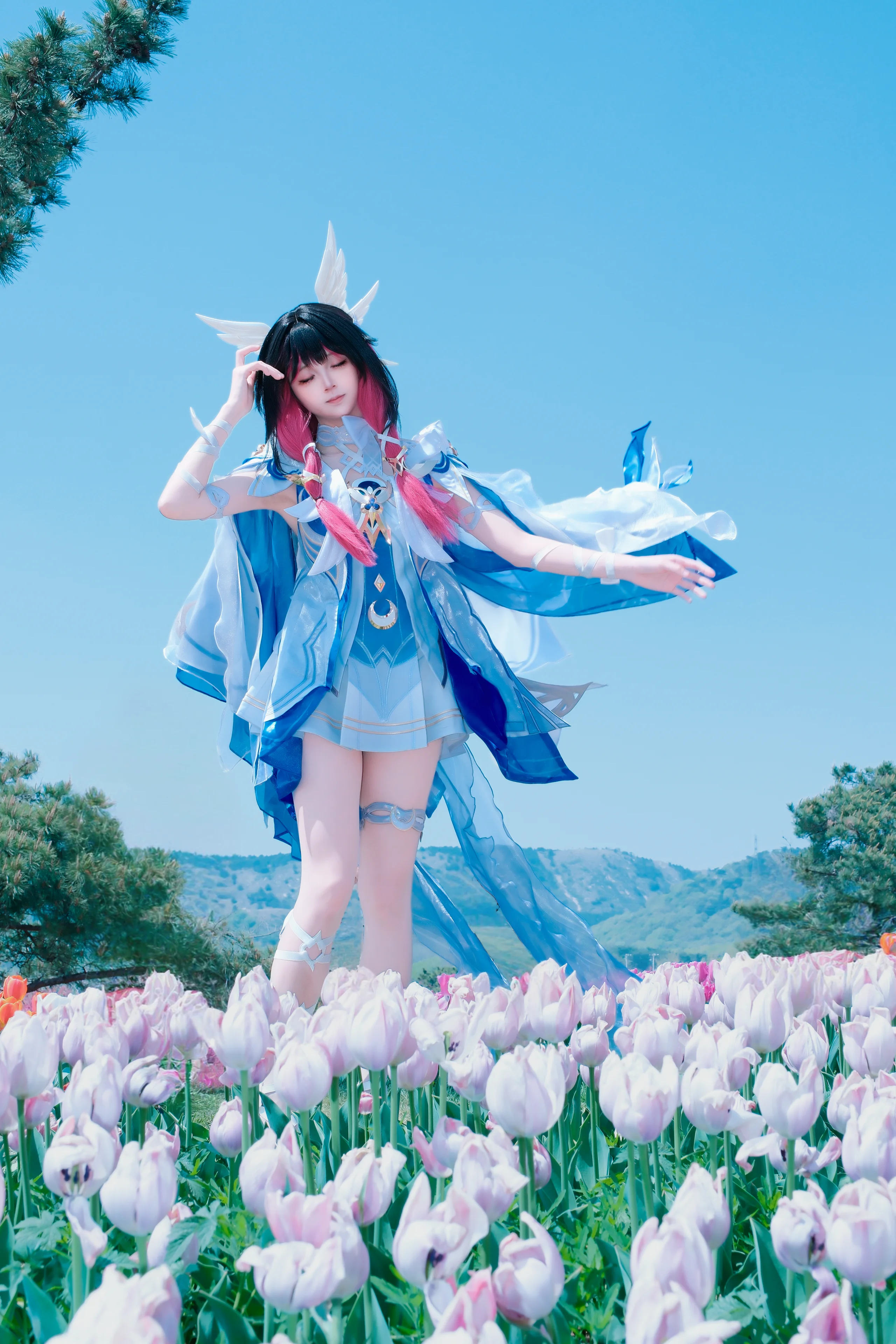 【コロンビーナ コスプレ】大連英歌石植物園の春風が織りなす夢幻のチューリップ畑 - 9 枚目