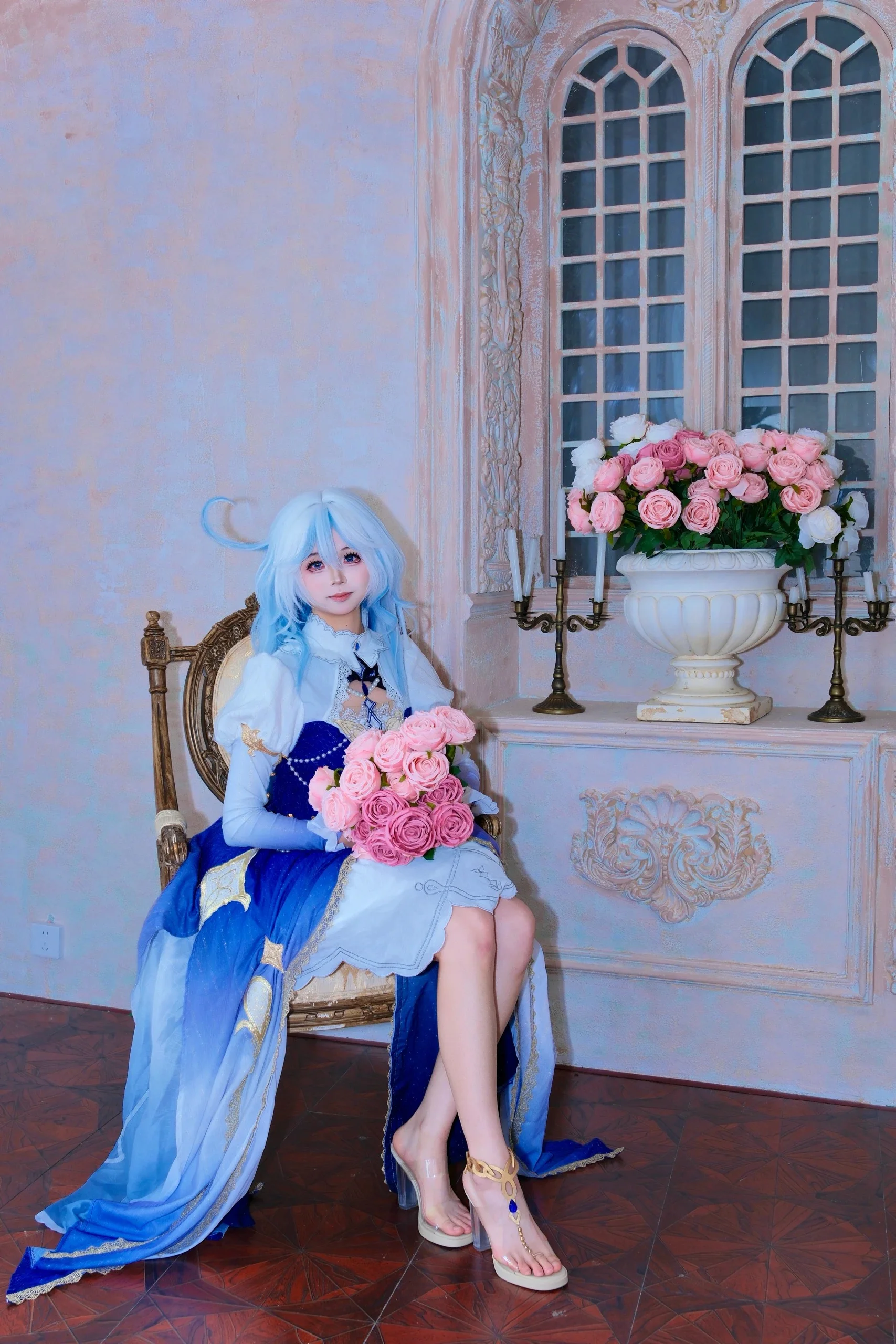 【芙宁娜cos】海边花园的午后，水之国度的人间真实