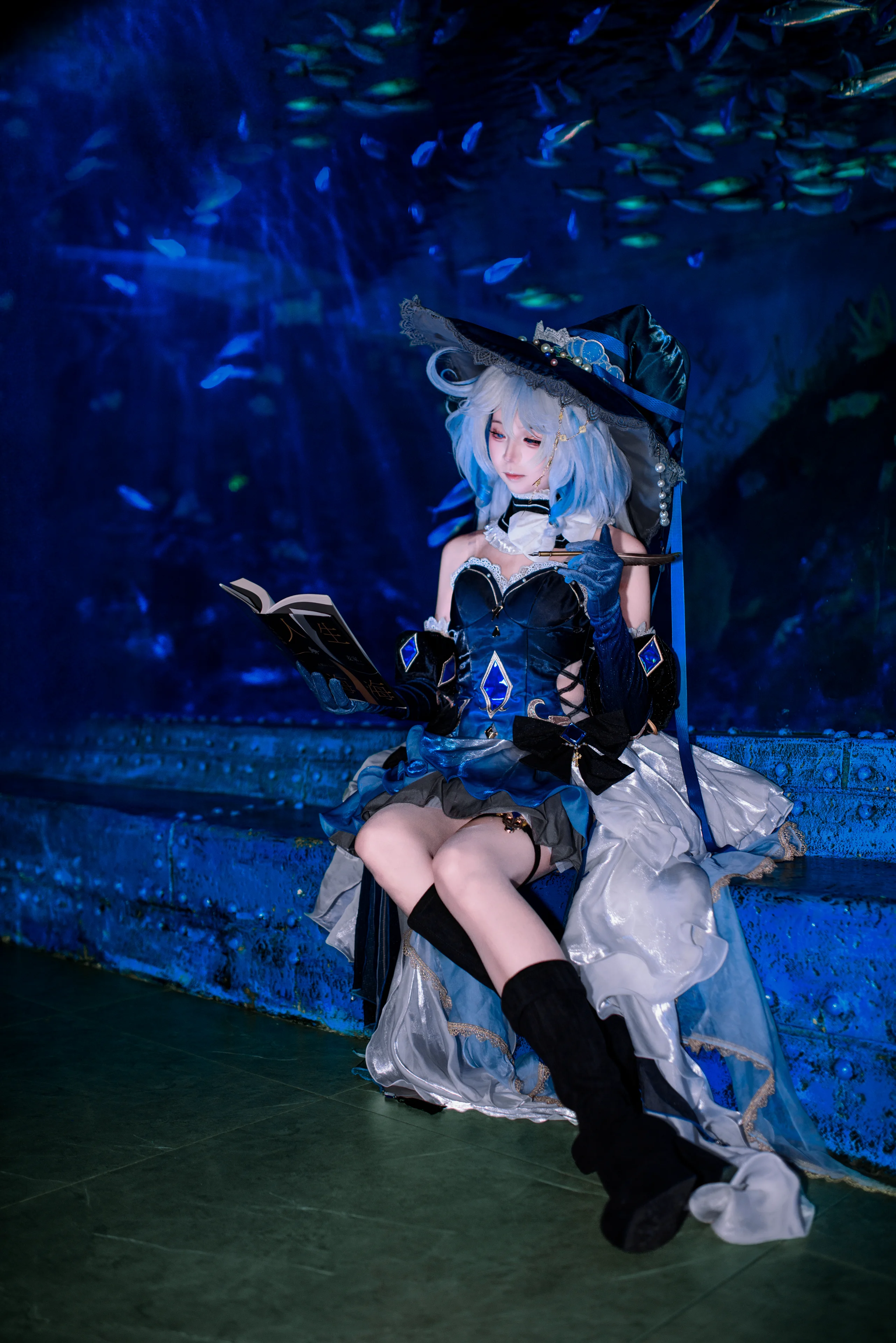 【芙宁娜cos】水族馆里的蓝调私设，静阅悠然 - 第 3 张