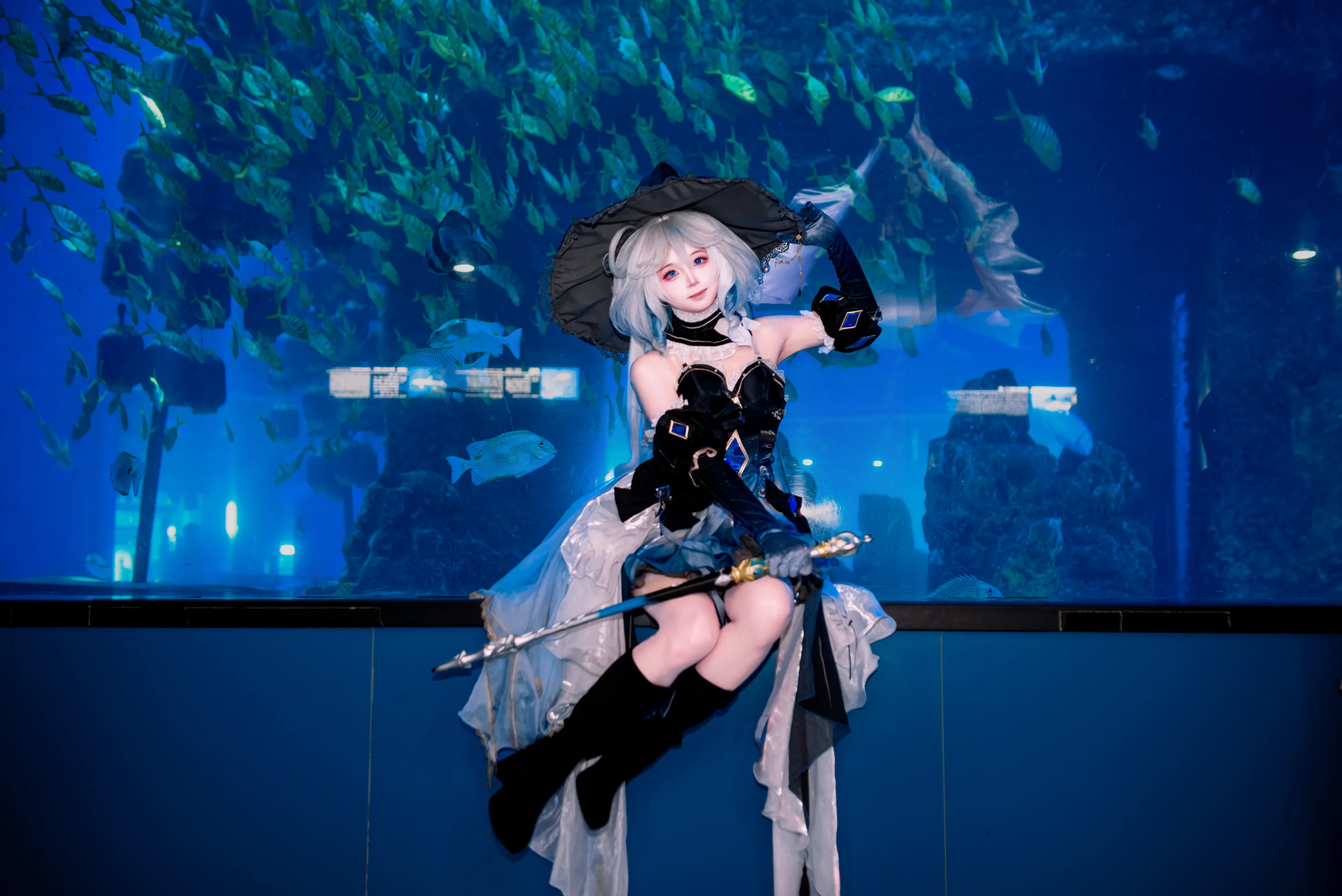 【芙宁娜cos】水族馆里的蓝调私设，静阅悠然 - 第 6 张