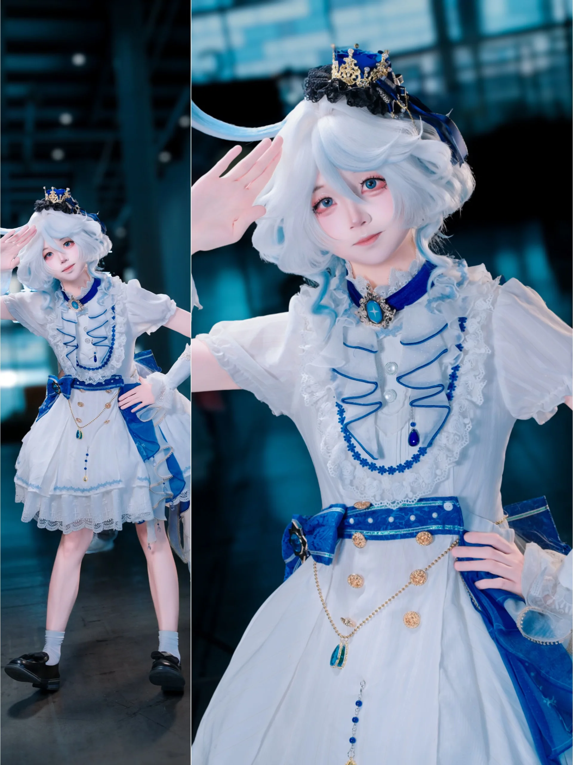 【芙宁娜cos】蓝色舞曲，夏日漫展的轻盈绽放 - 第 5 张