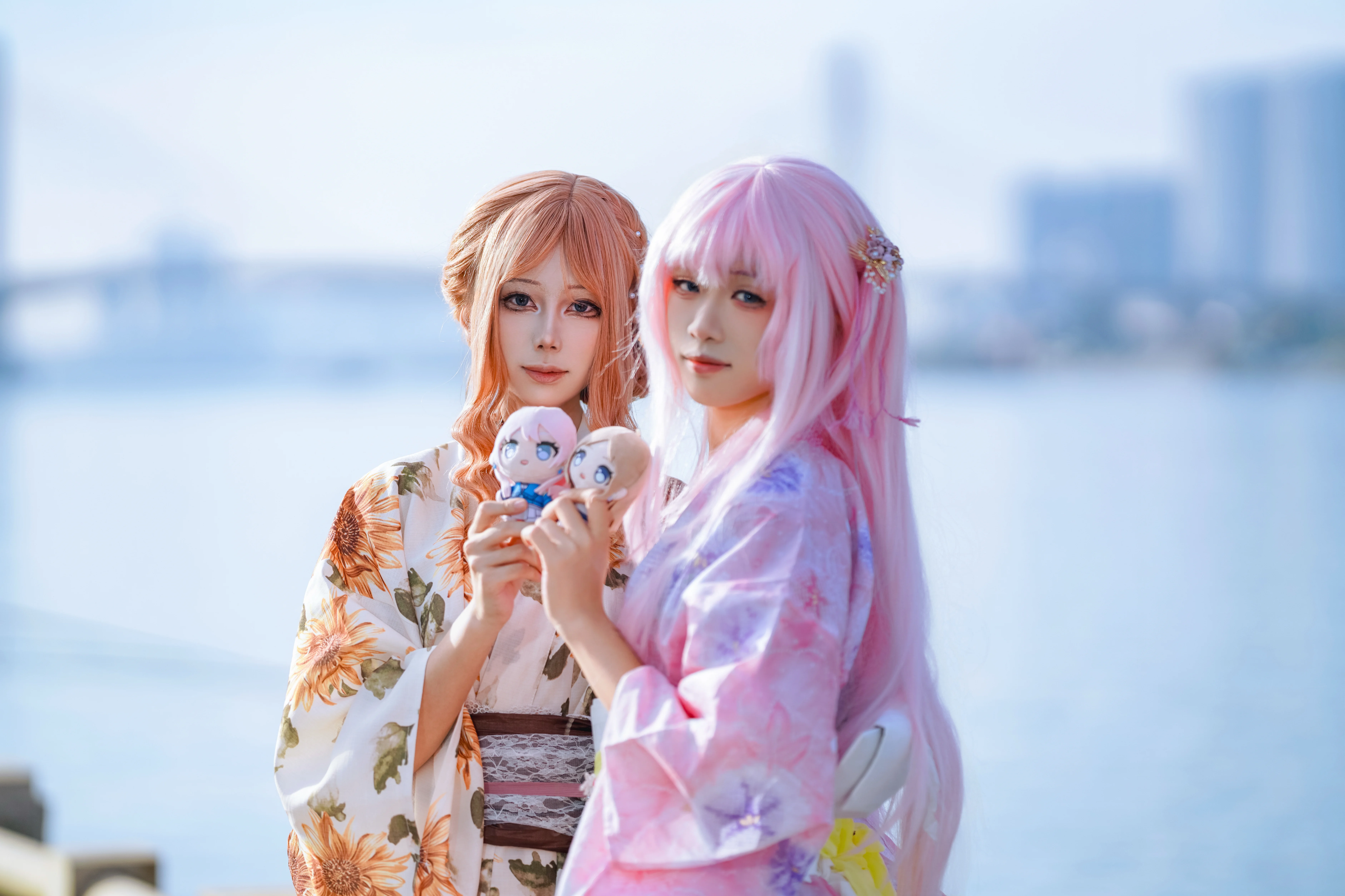 【千早爱音&长崎素世cos】MyGO夏日祭，爱素双人和风浴衣 - 第 1 张