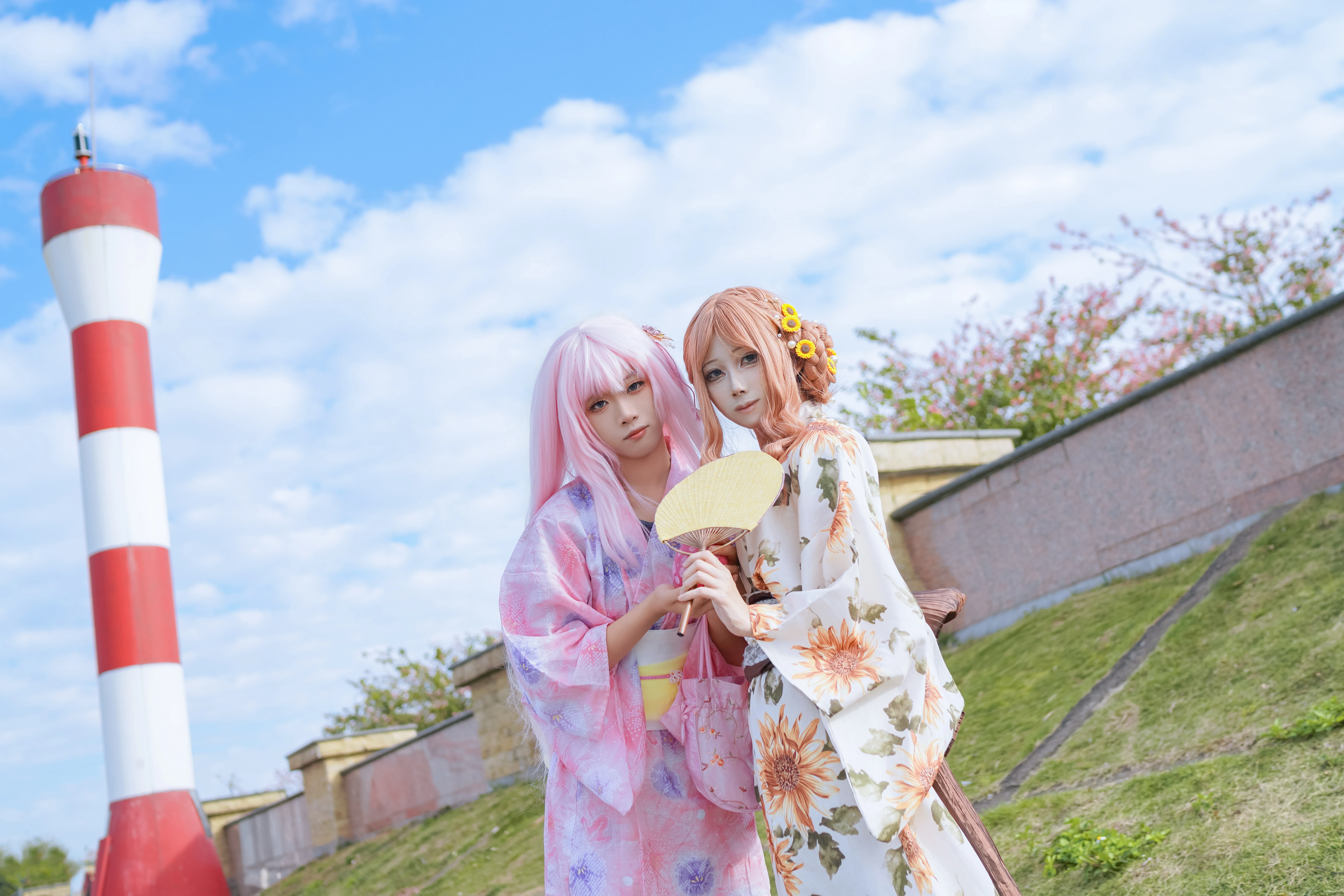 【千早爱音&长崎素世cos】MyGO夏日祭，爱素双人和风浴衣 - 第 3 张