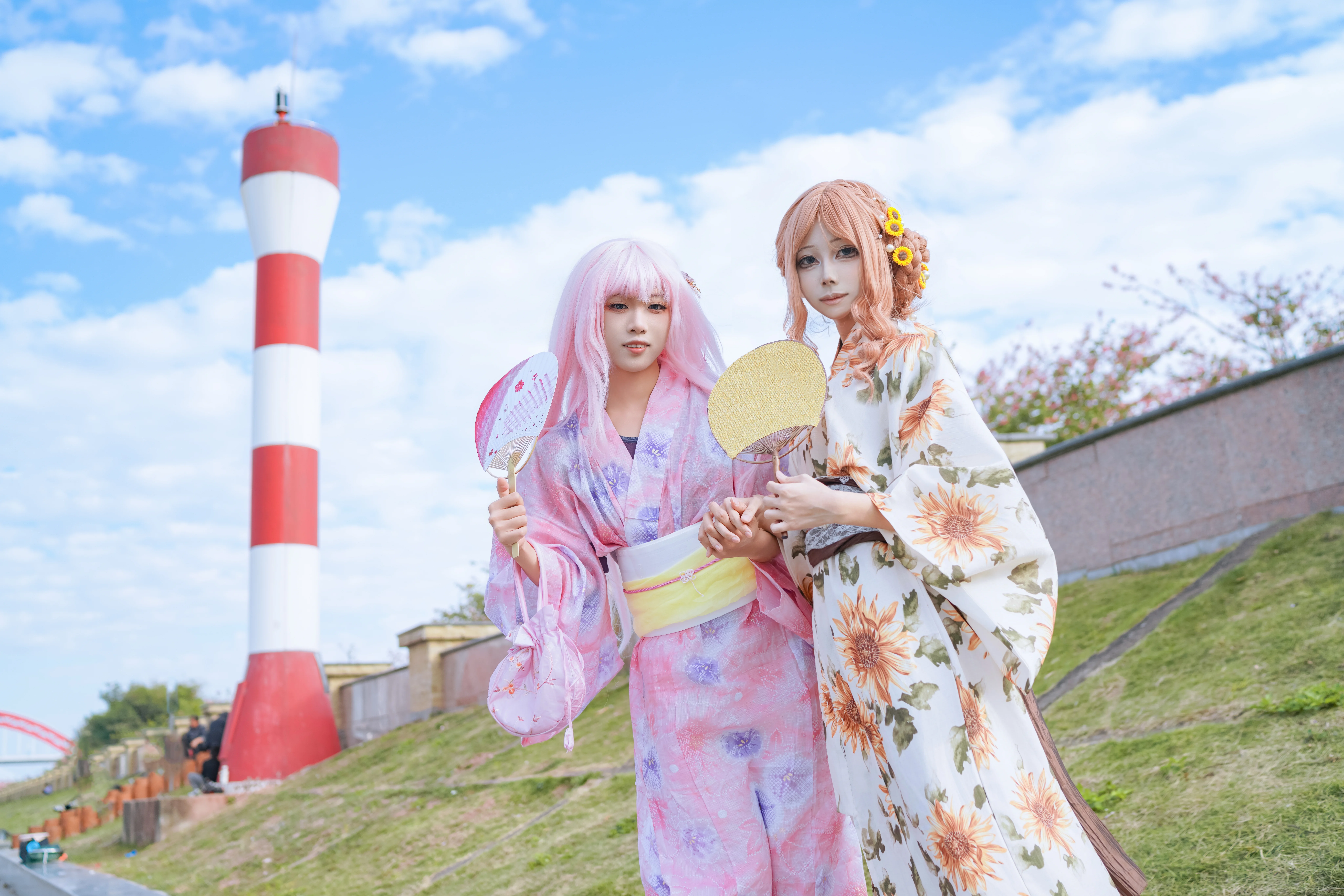 【千早爱音&长崎素世cos】MyGO夏日祭，爱素双人和风浴衣 - 第 4 张