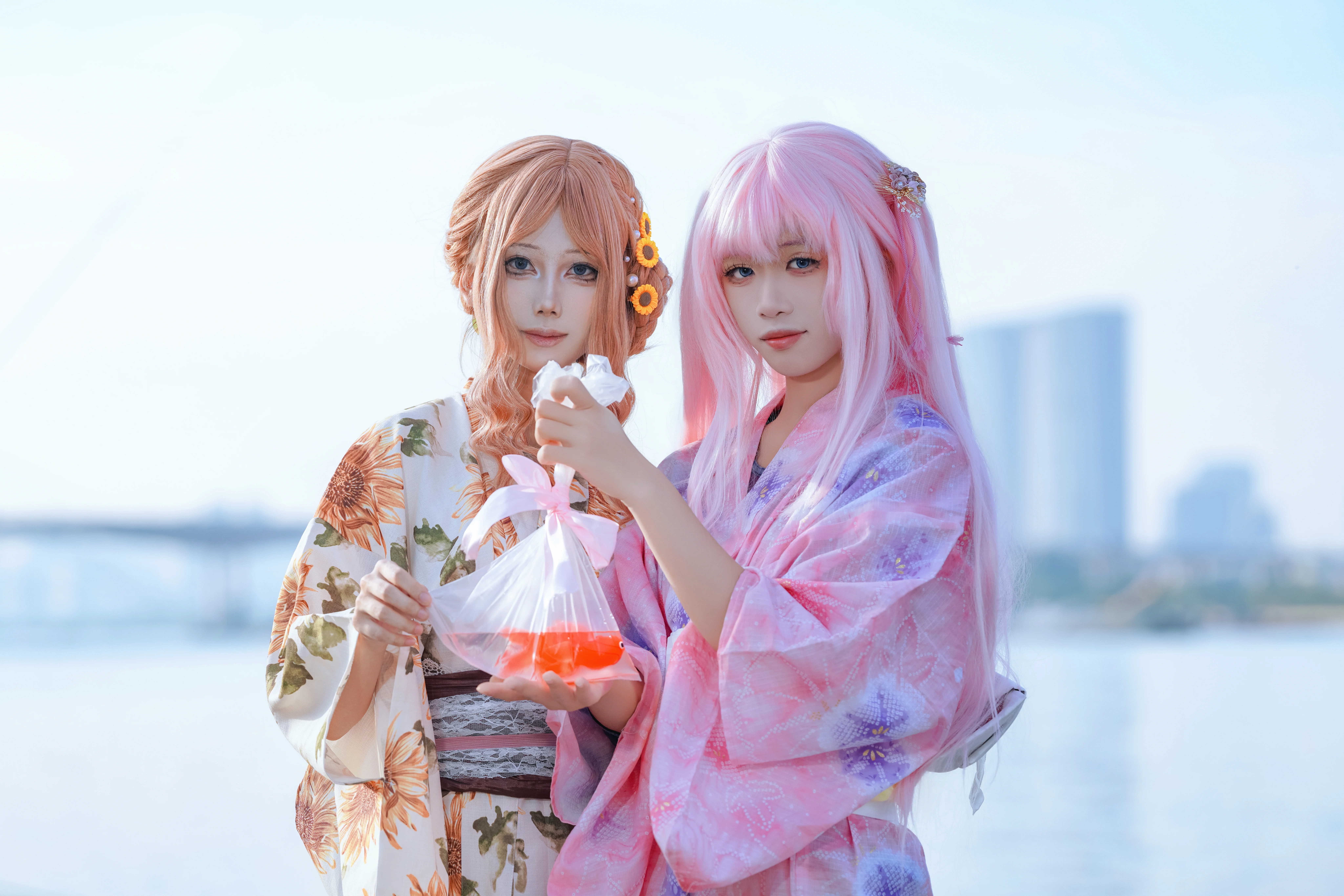 【千早爱音&长崎素世cos】MyGO夏日祭，爱素双人和风浴衣 - 第 5 张