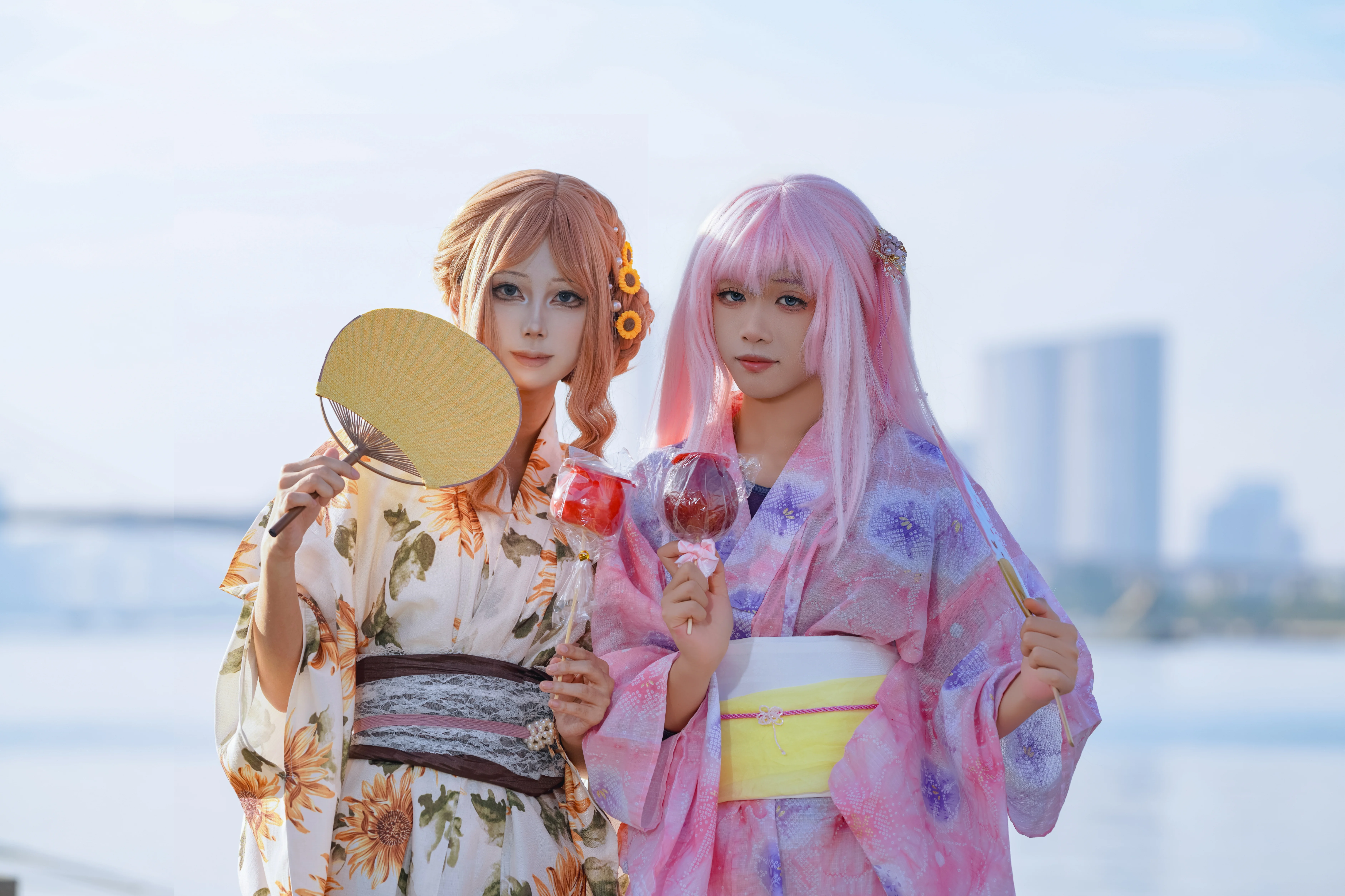 【千早爱音&长崎素世cos】MyGO夏日祭，爱素双人和风浴衣 - 第 6 张