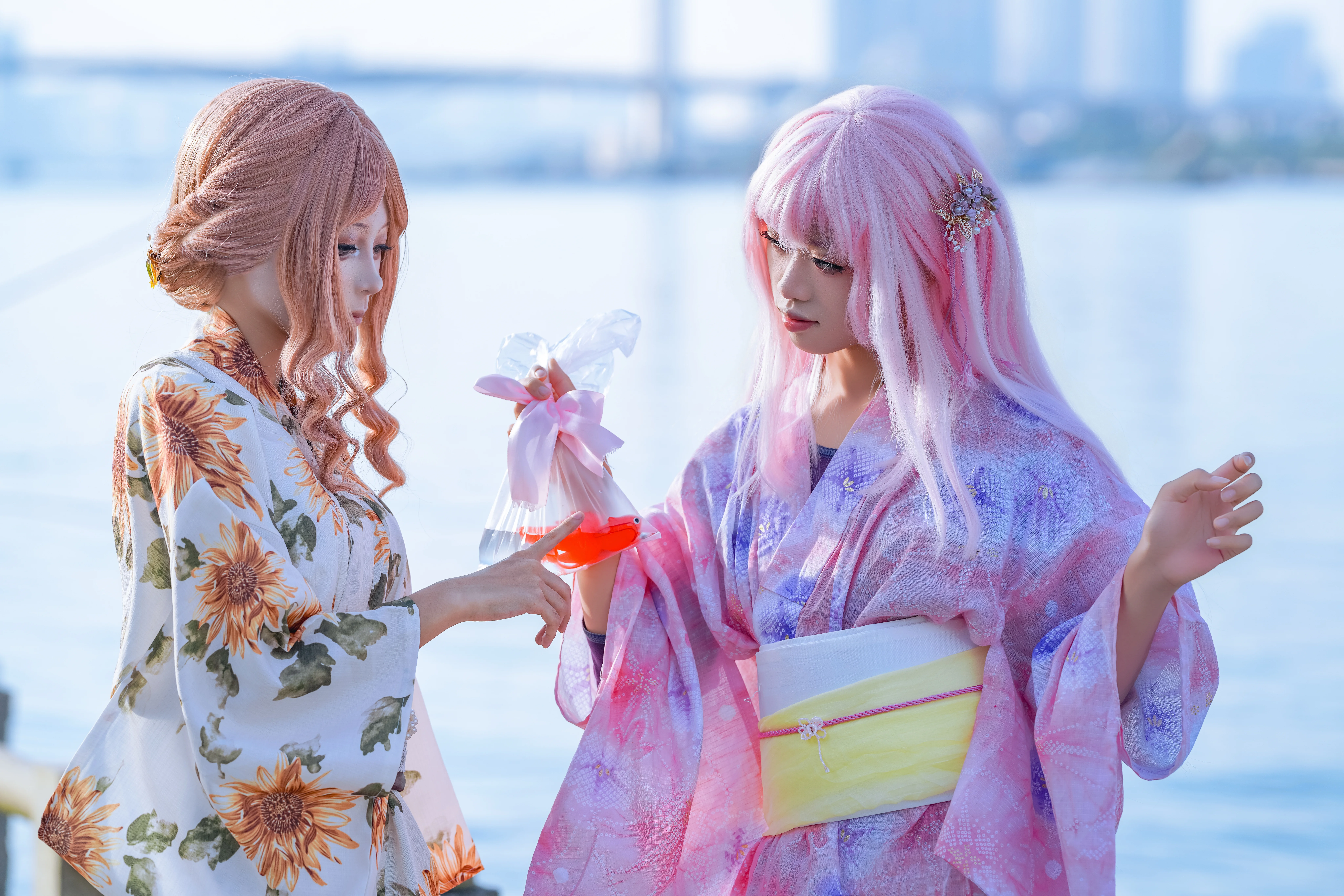 【千早爱音&长崎素世cos】MyGO夏日祭，爱素双人和风浴衣 - 第 7 张