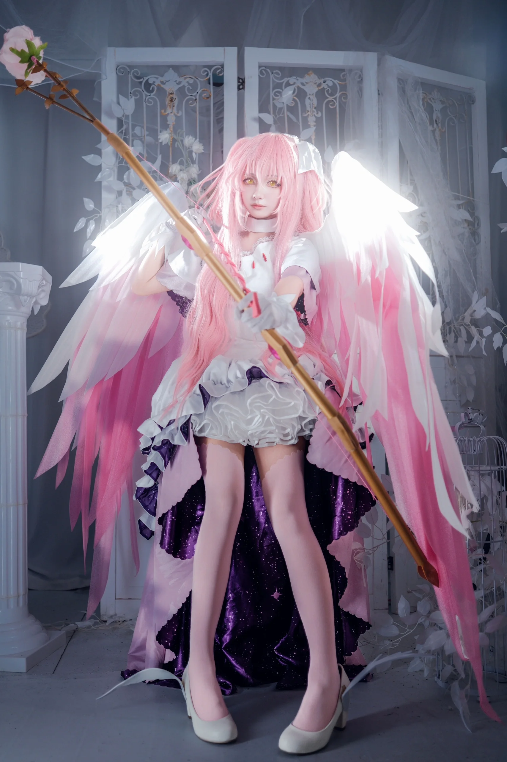 【晓美焰cos与鹿目圆cos】魔法少女小圆双人正片，红黑交织的宿命感 - 第 4 张