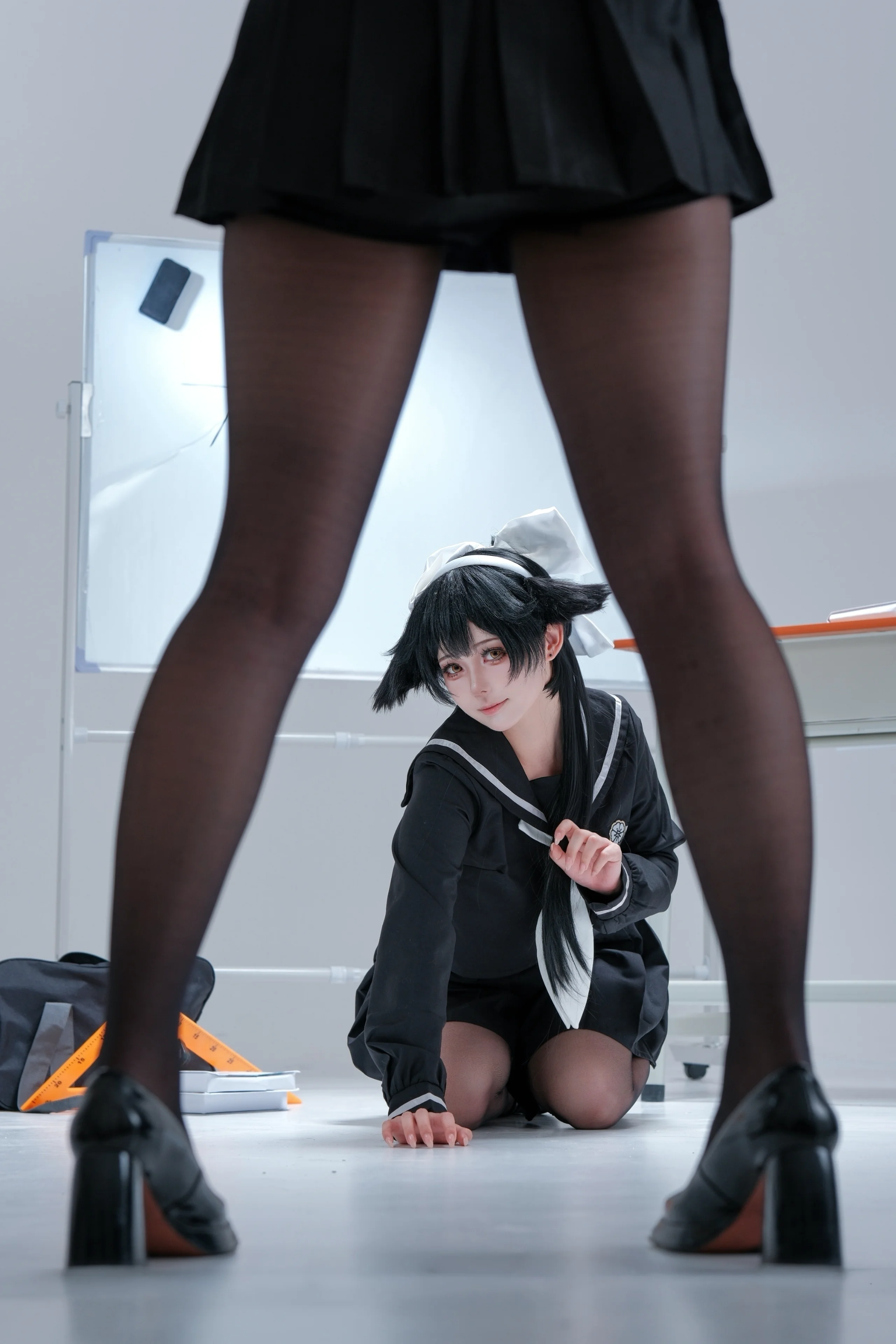 【碧蓝航线】JK水手服穿搭，教室场景低角度直拍