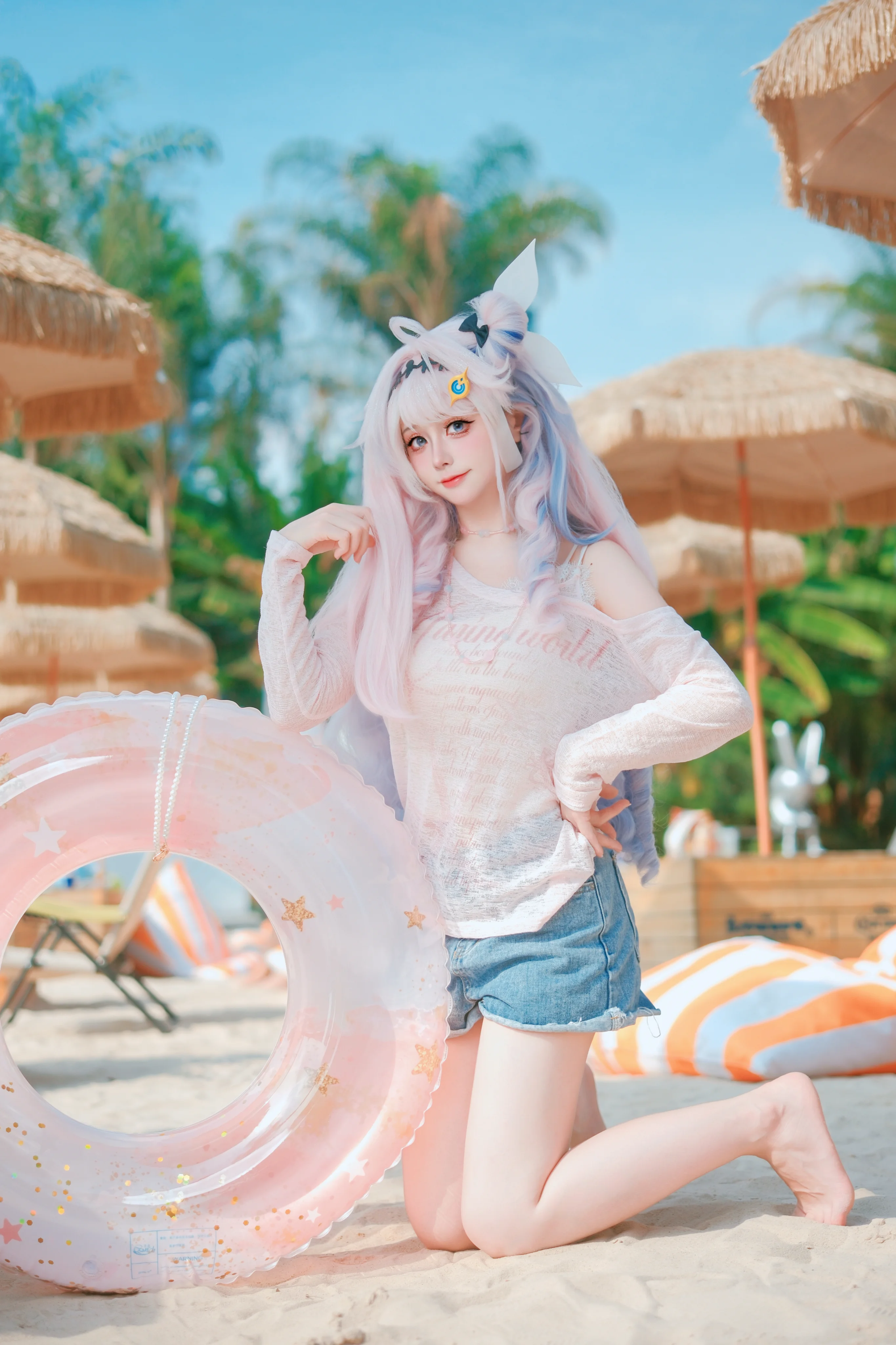 【达妮娅cos】鸣潮夏日限定，海滩边的清爽冒险 - 第 1 张