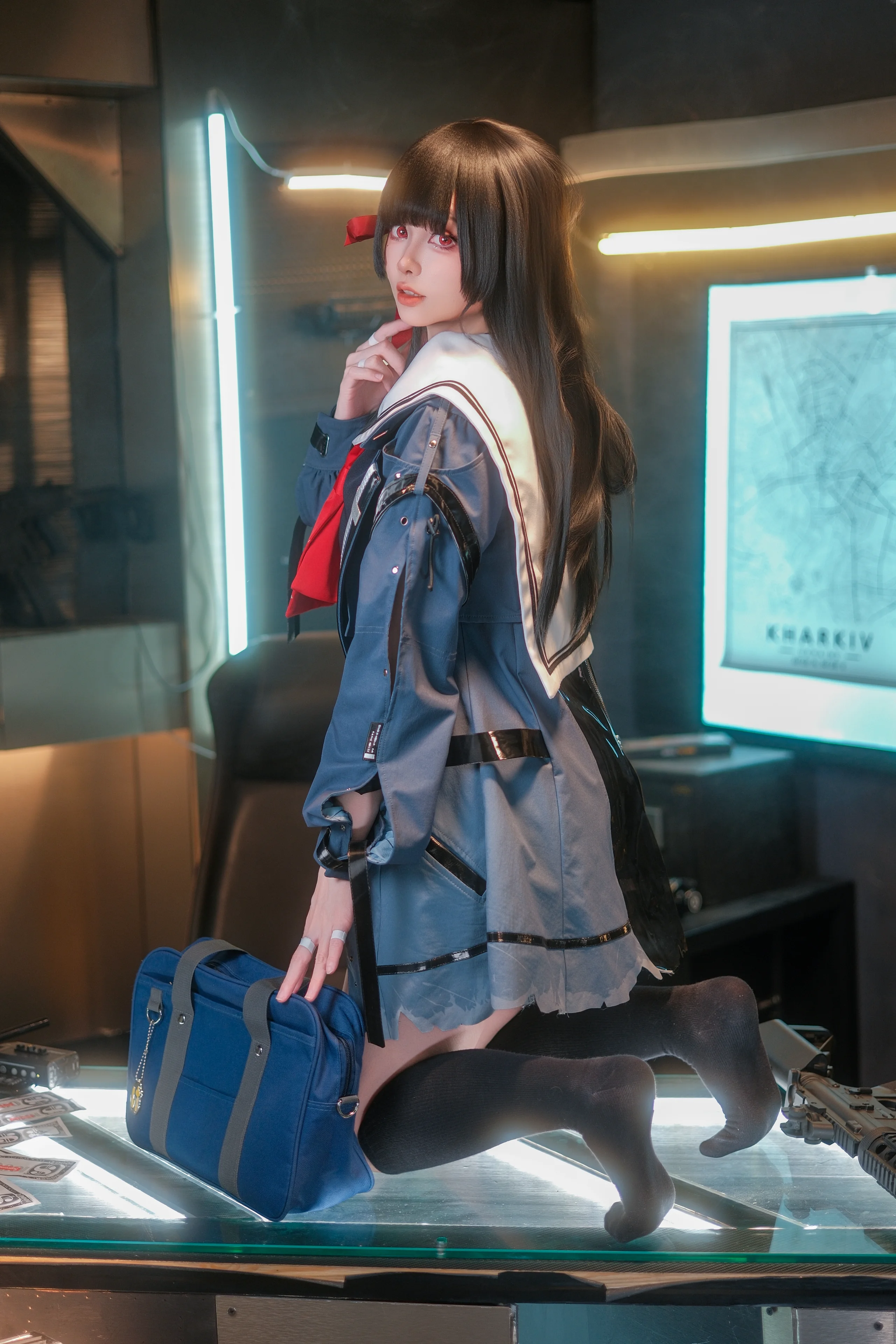 【千咲cos】鸣潮的战术水手服与指挥室定格