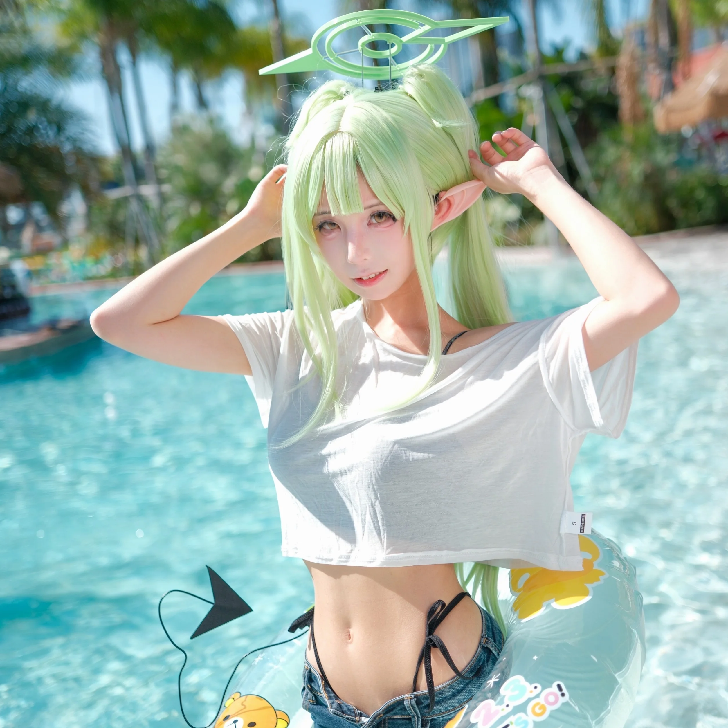 【橘望cos】蔚蓝档案泳装，哈密瓜味的夏日清凉