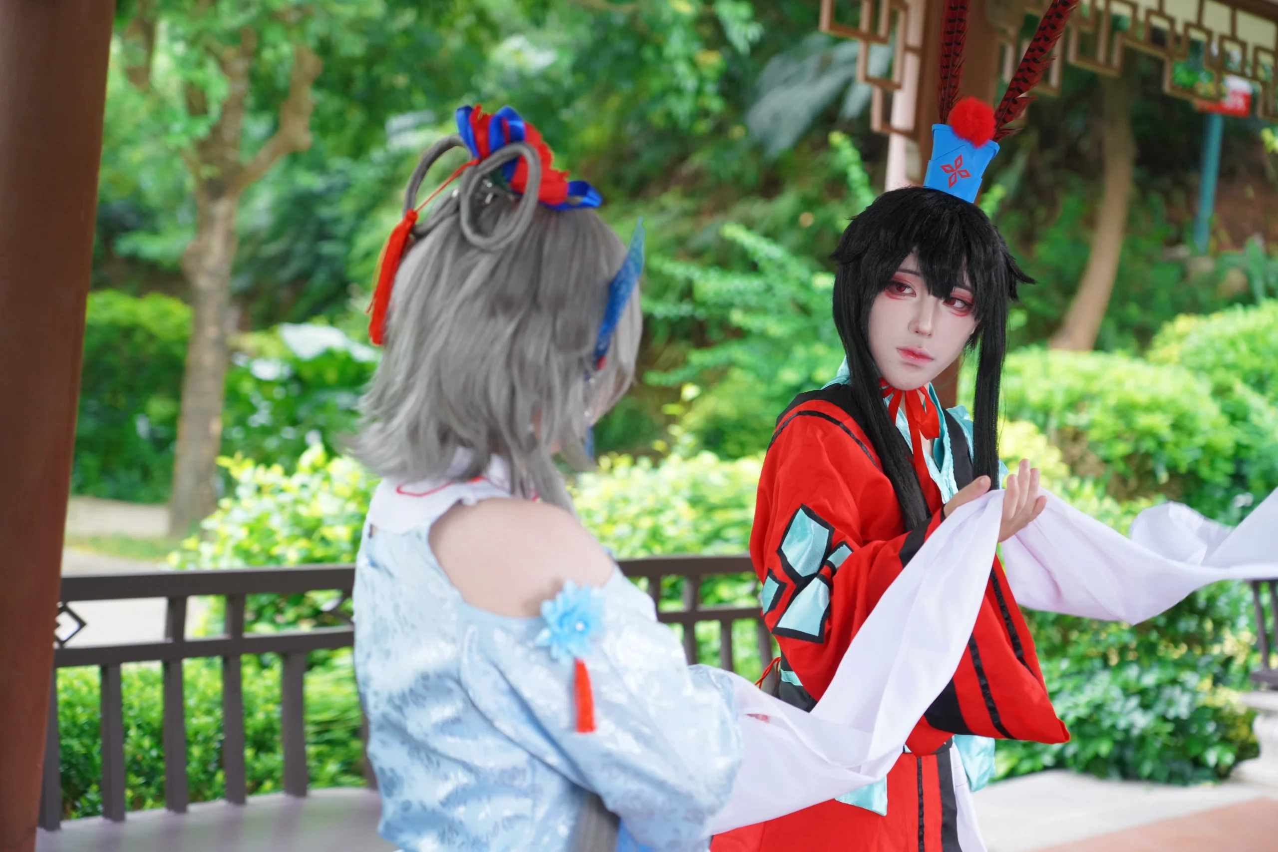【洛天依 乐正绫cos】台山古风园林外景，三月雨落长忆 - 第 8 张