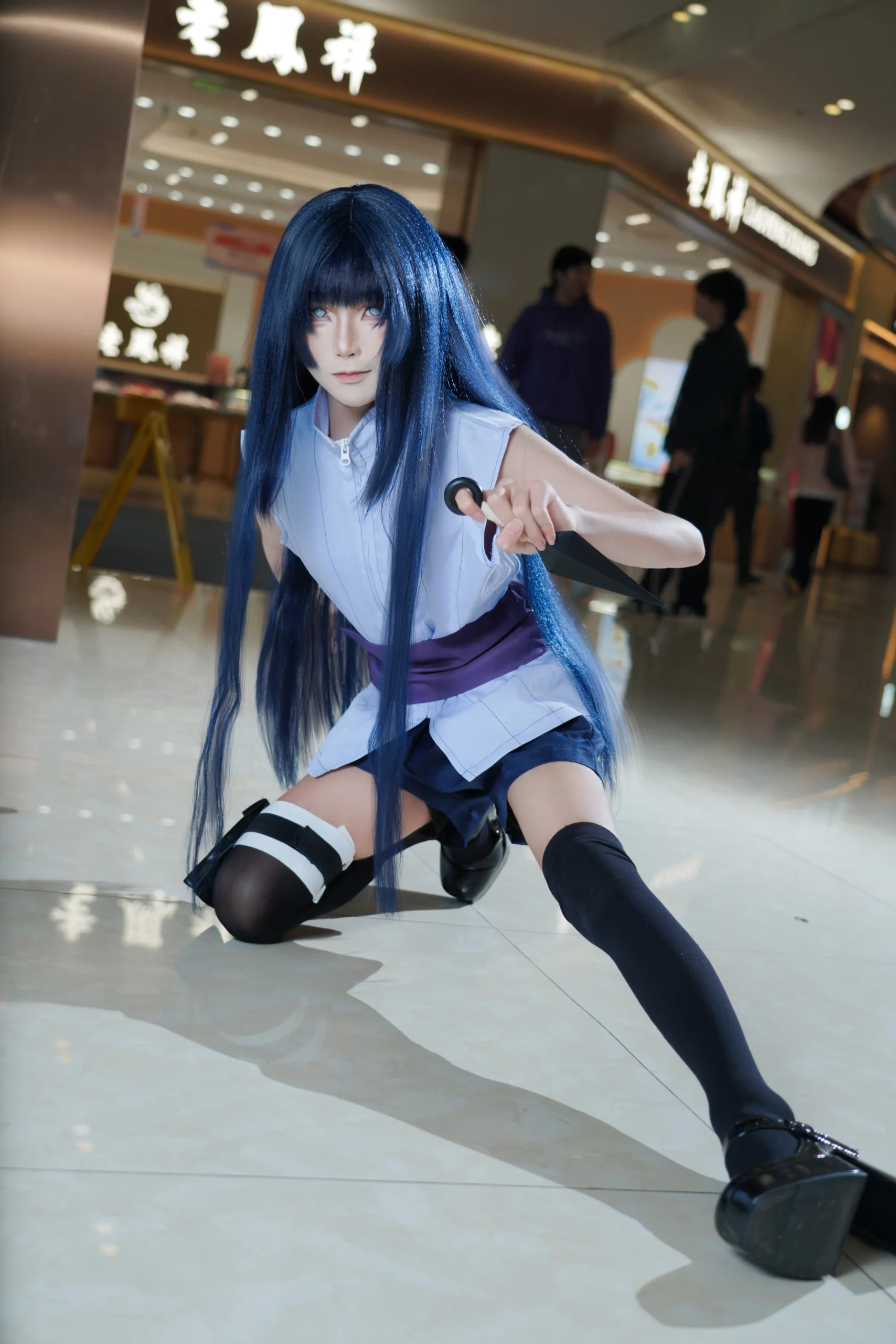 [Hinata Hyuga Cosplay] White Eyes and Blue Hair: Freezing the Ninja Creed of this Moment with a Blade - Image 1