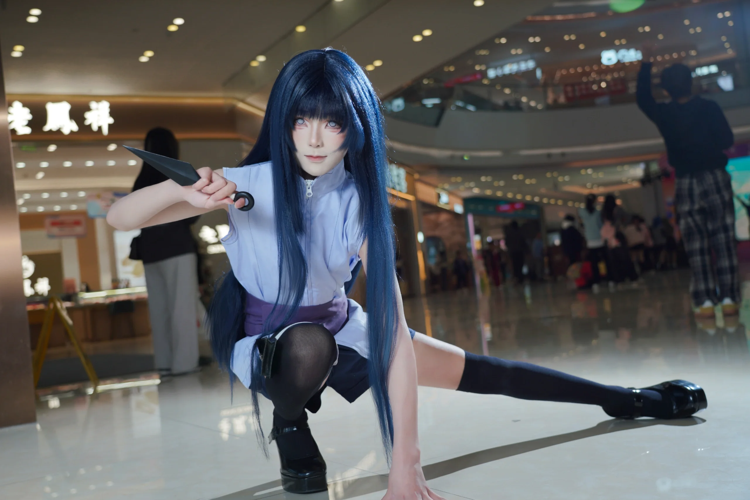 [Hinata Hyuga Cosplay] White Eyes and Blue Hair: Freezing the Ninja Creed of this Moment with a Blade - Image 3