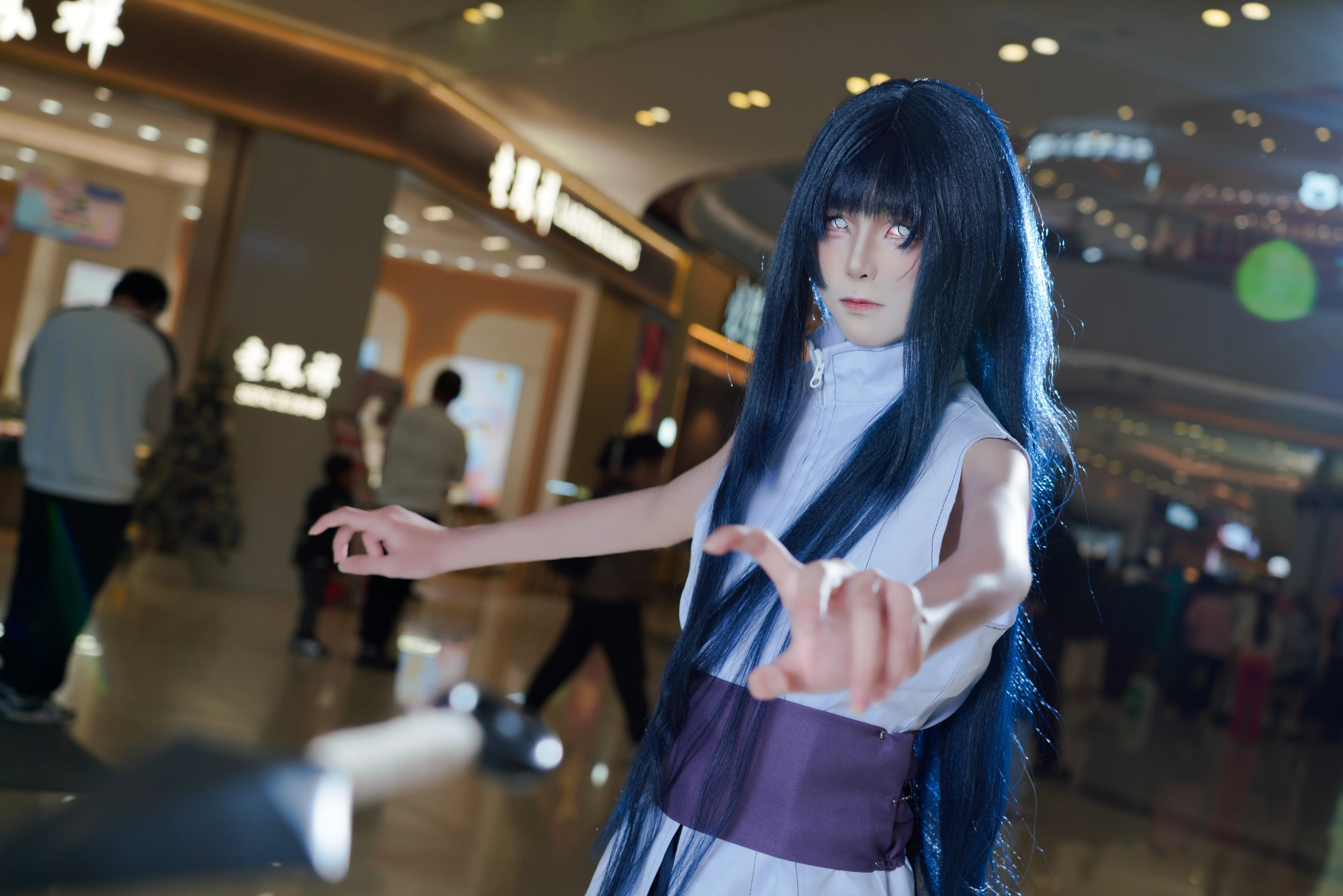 [Hinata Hyuga Cosplay] White Eyes and Blue Hair: Freezing the Ninja Creed of this Moment with a Blade - Image 4