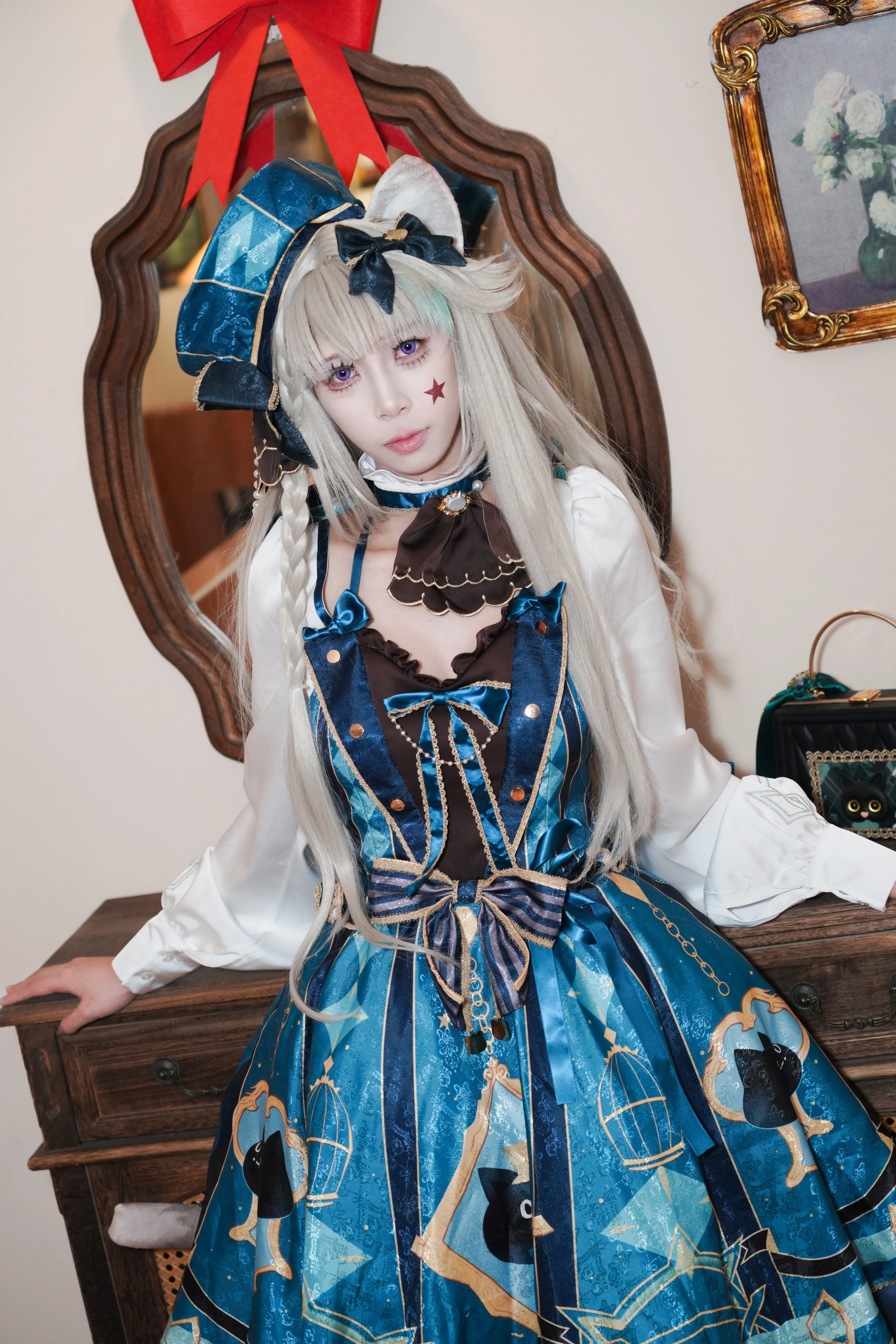 【リネット コスプレ】原神のマジックにゃんこ、冷静かつ優雅な冬の瞬間 - 3 枚目