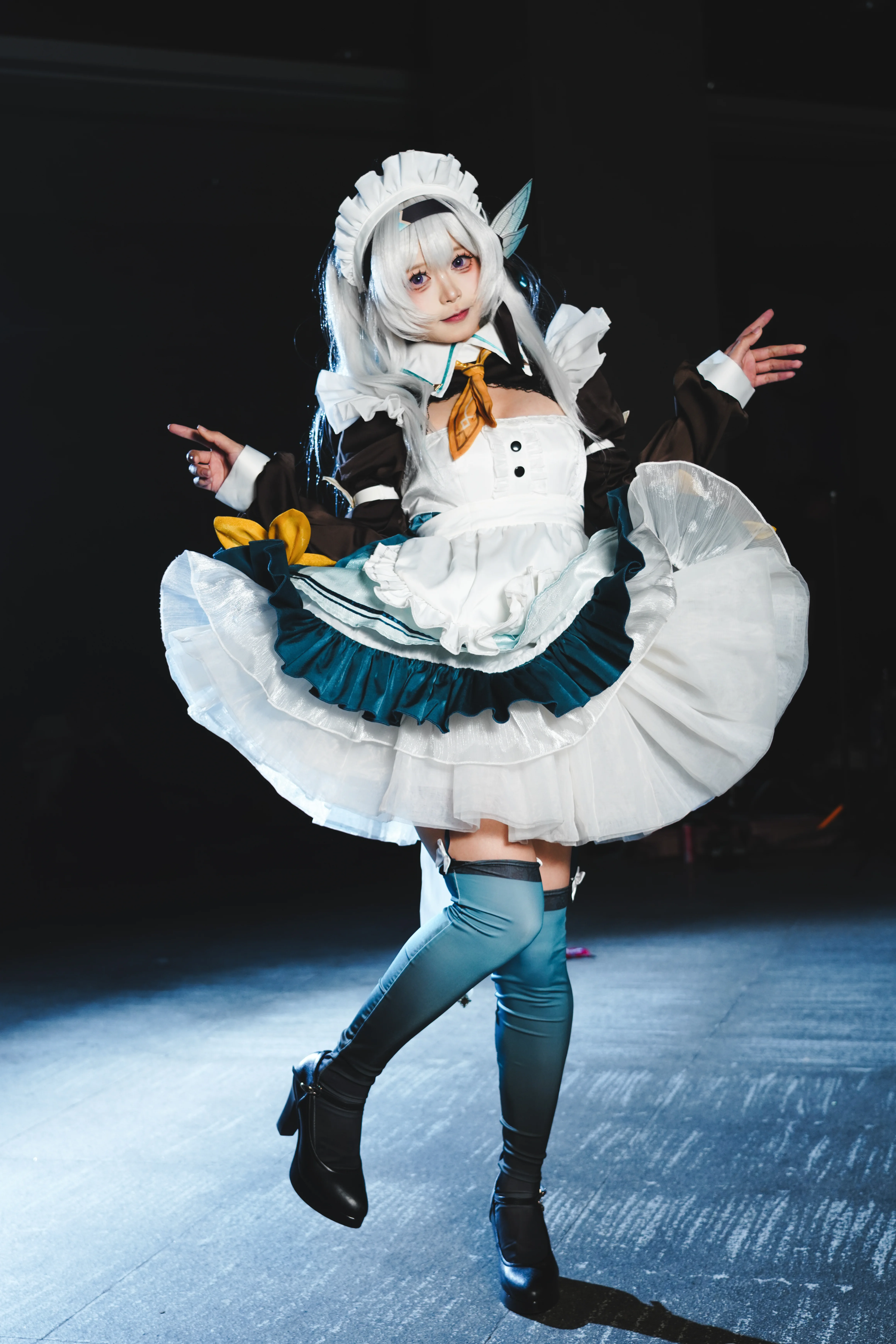【流萤cos】崩坏星穹铁道女仆装，舞动在萤火虫漫展 - 第 9 张