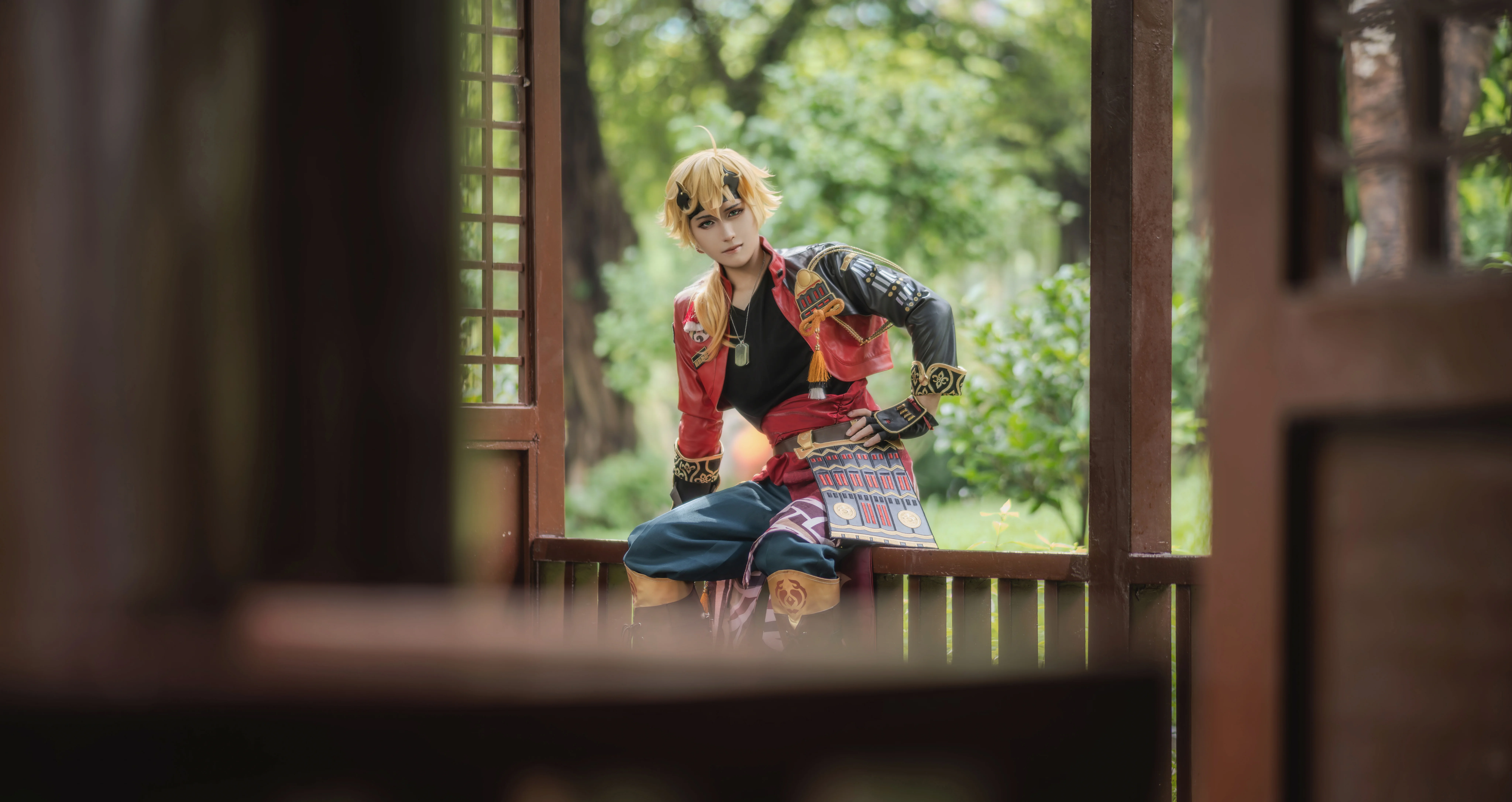 【神里绫华神里绫人早柚托马九条裟罗cos】稻妻团建，夏日园林之旅 - 第 4 张