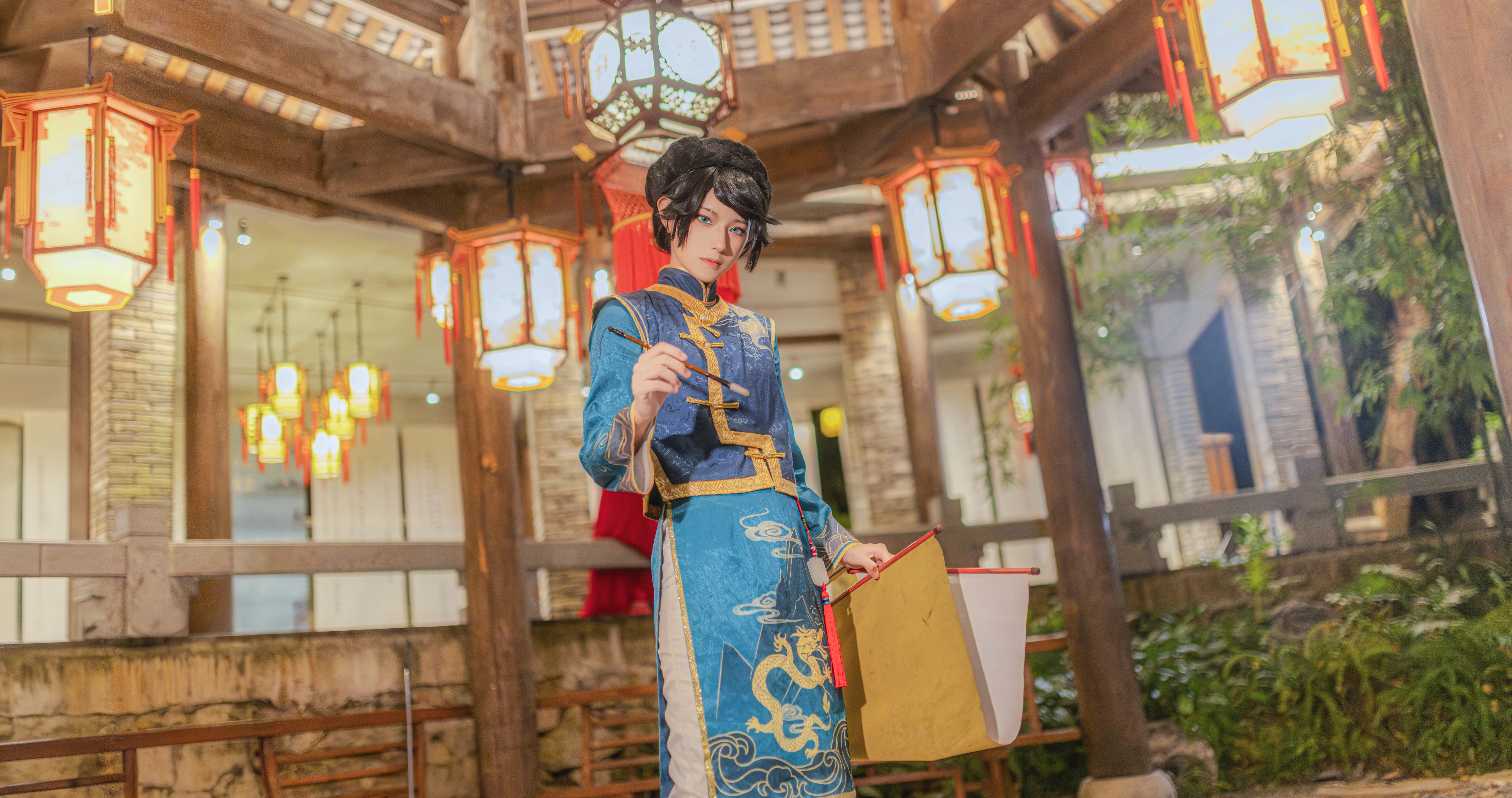 【骨董商コスプレ】Identity V 第五人格、古楼のランタンに映える中国風写真の二人組 - 2 枚目