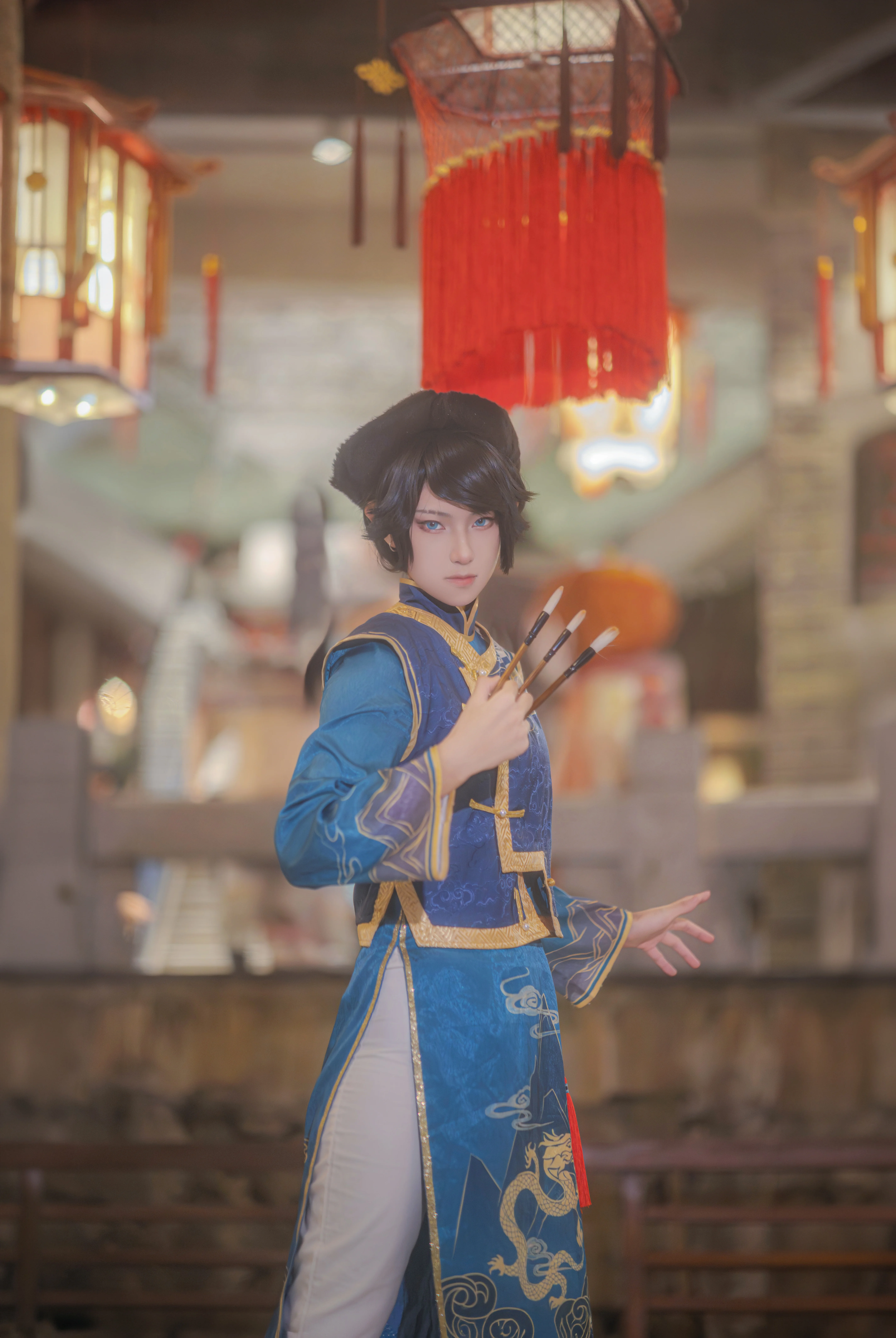 【骨董商コスプレ】Identity V 第五人格、古楼のランタンに映える中国風写真の二人組 - 4 枚目