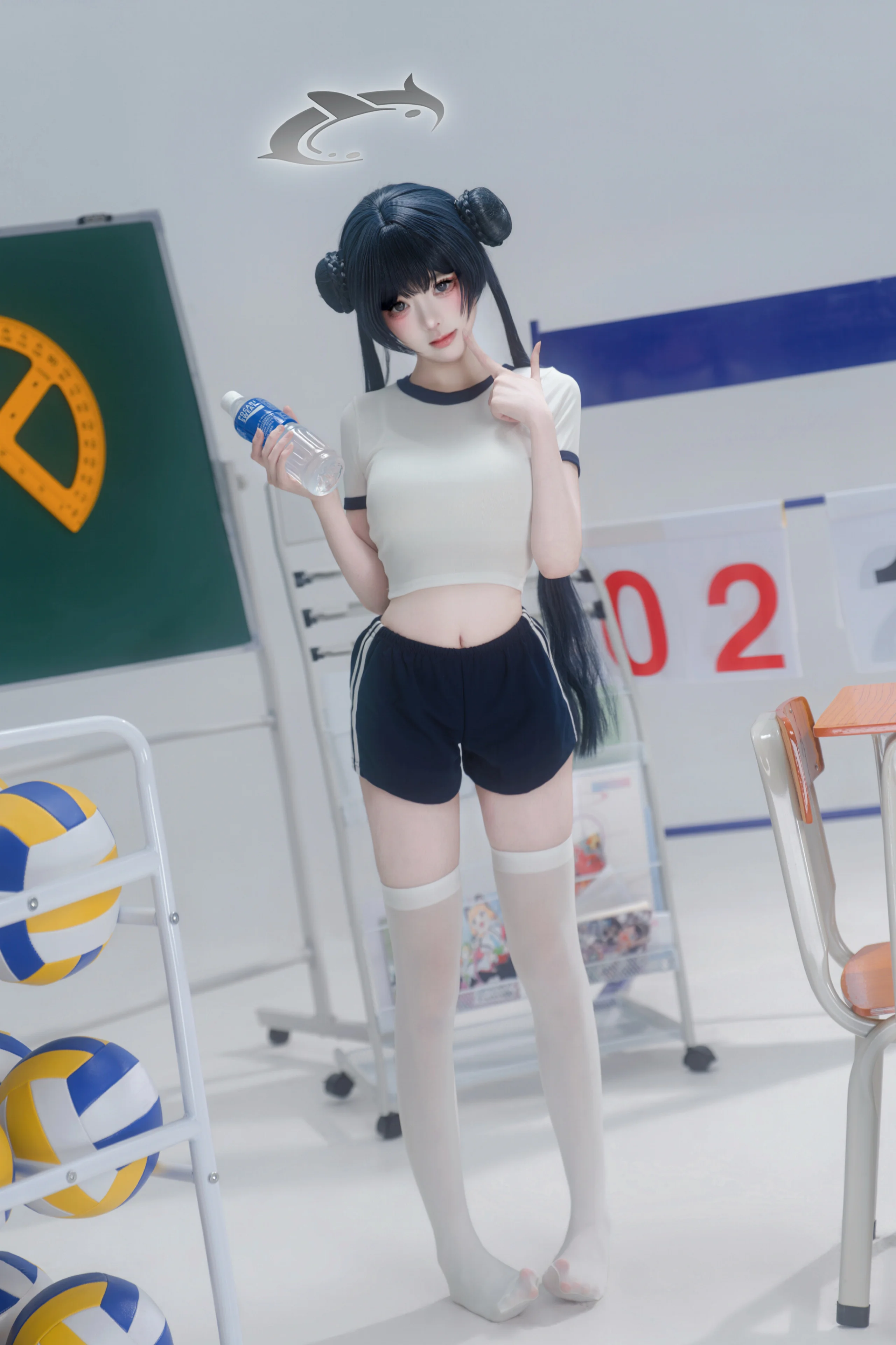 【妃咲cos】碧藍檔案，定格運動系體操服的青春活力 - 第 1 張