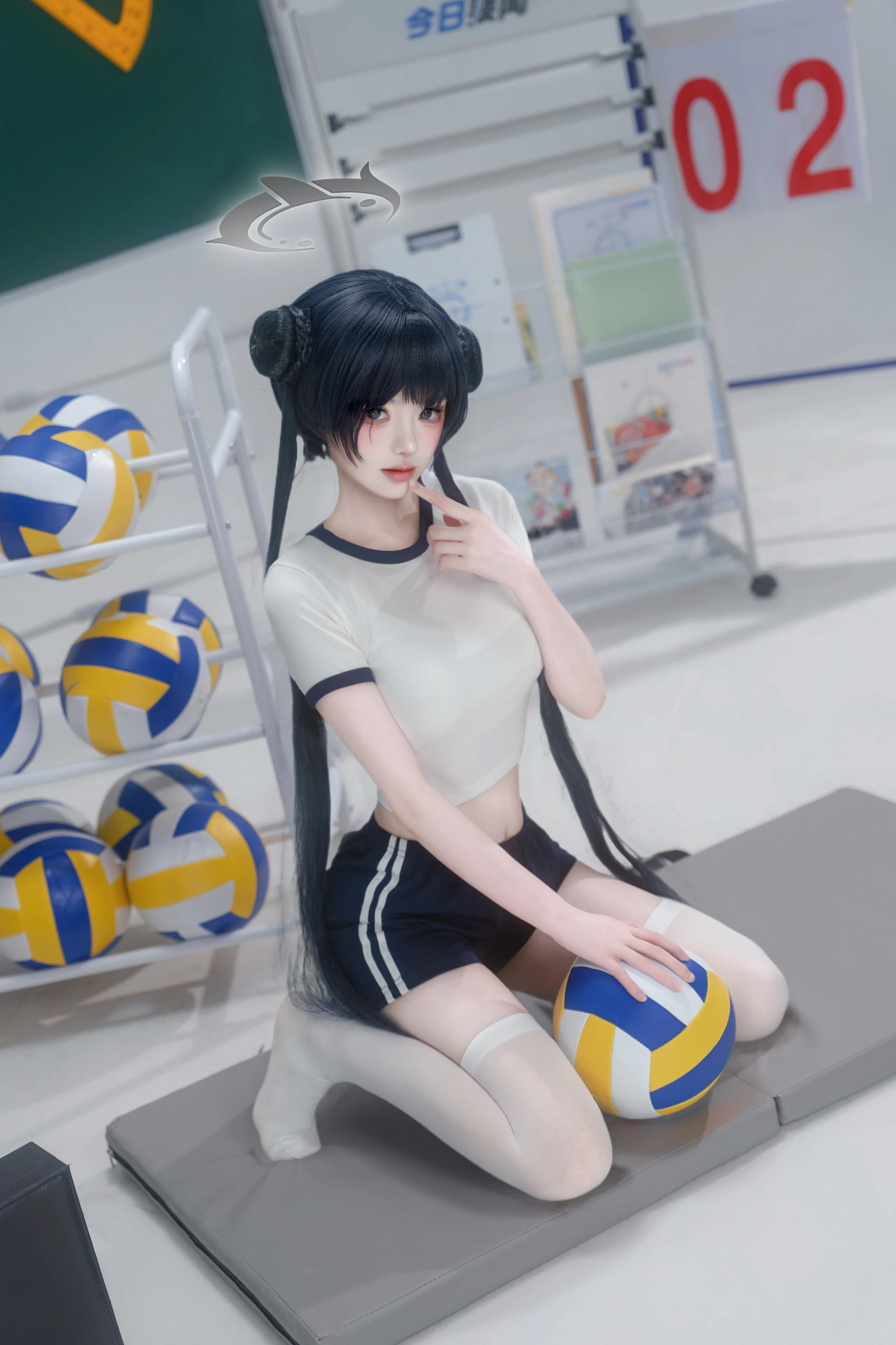 【妃咲cos】碧藍檔案，定格運動系體操服的青春活力 - 第 4 張