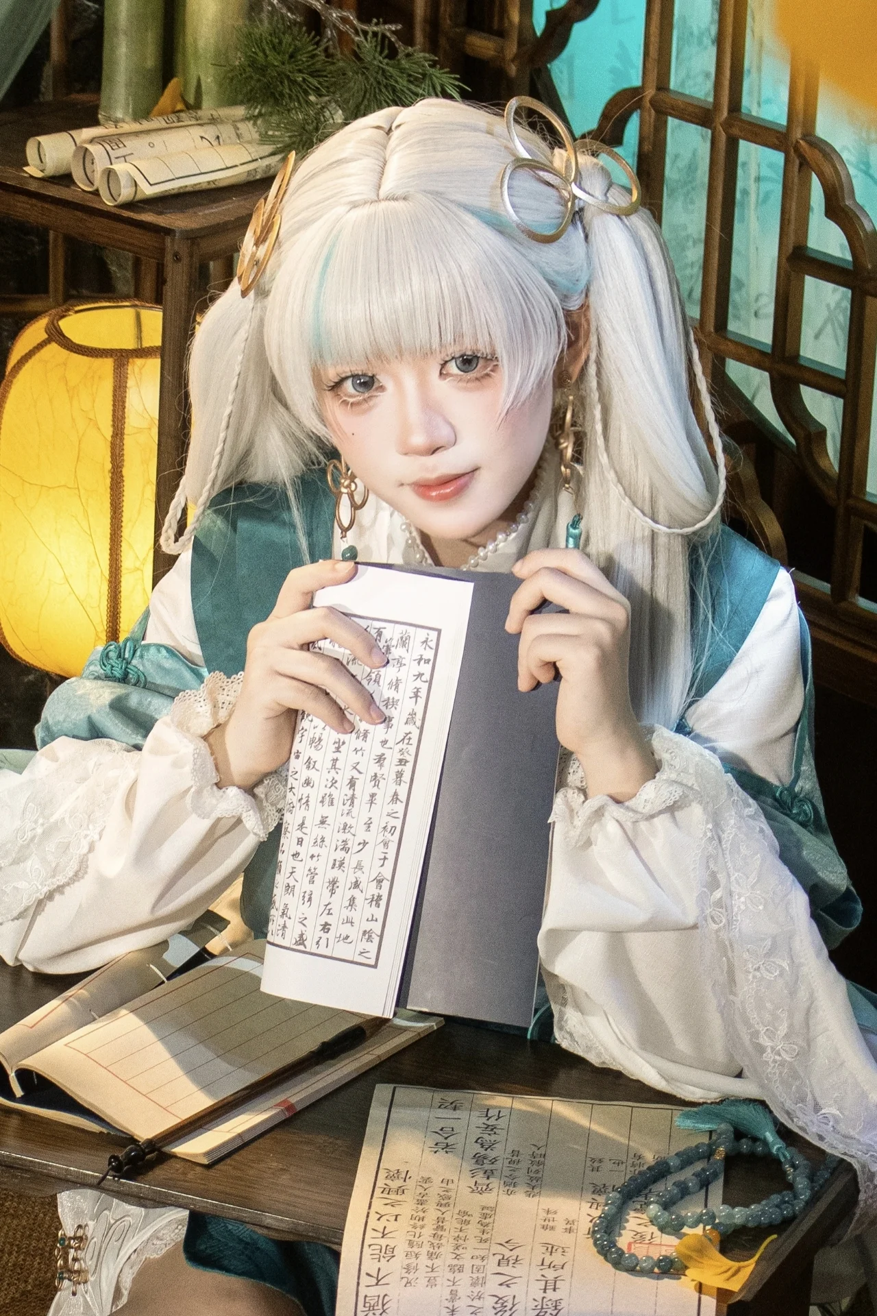 【今汐cos】鳴潮今汐生賀，書齋裡的青綠流光 - 第 2 張