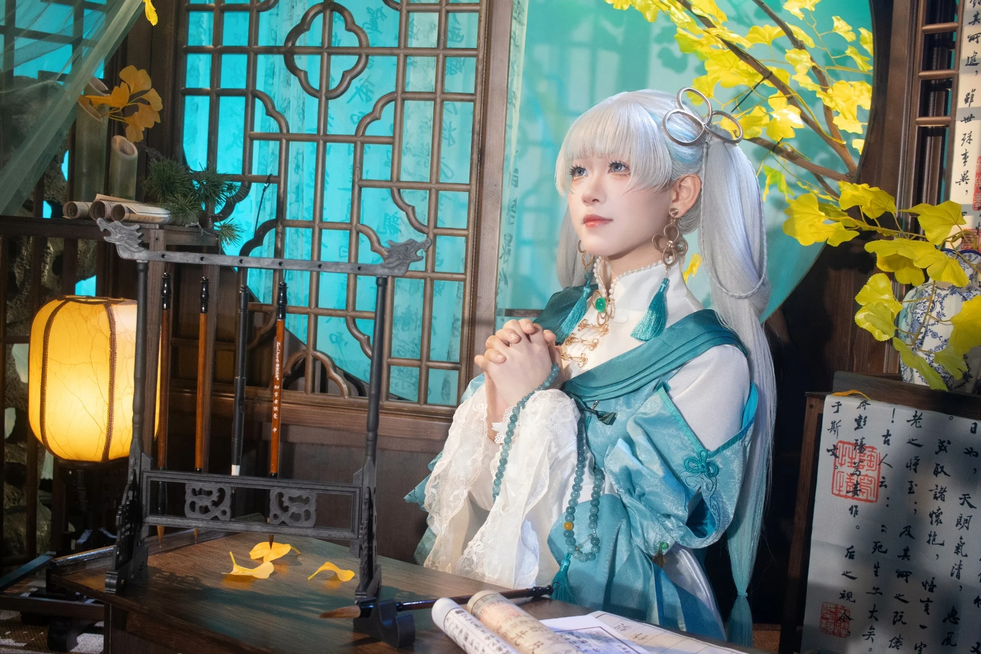 【今汐cos】鳴潮今汐生賀，書齋裡的青綠流光 - 第 3 張