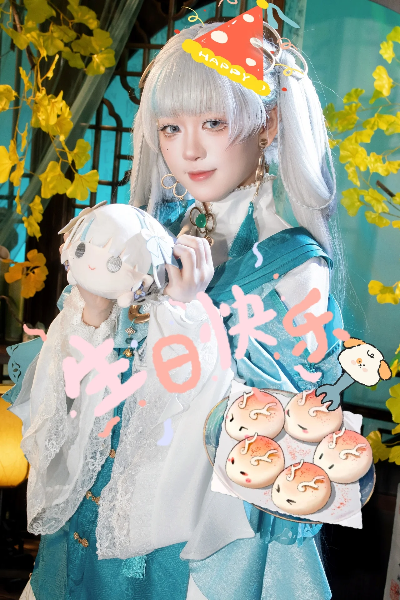 【今汐cos】鳴潮今汐生賀，書齋裡的青綠流光 - 第 4 張