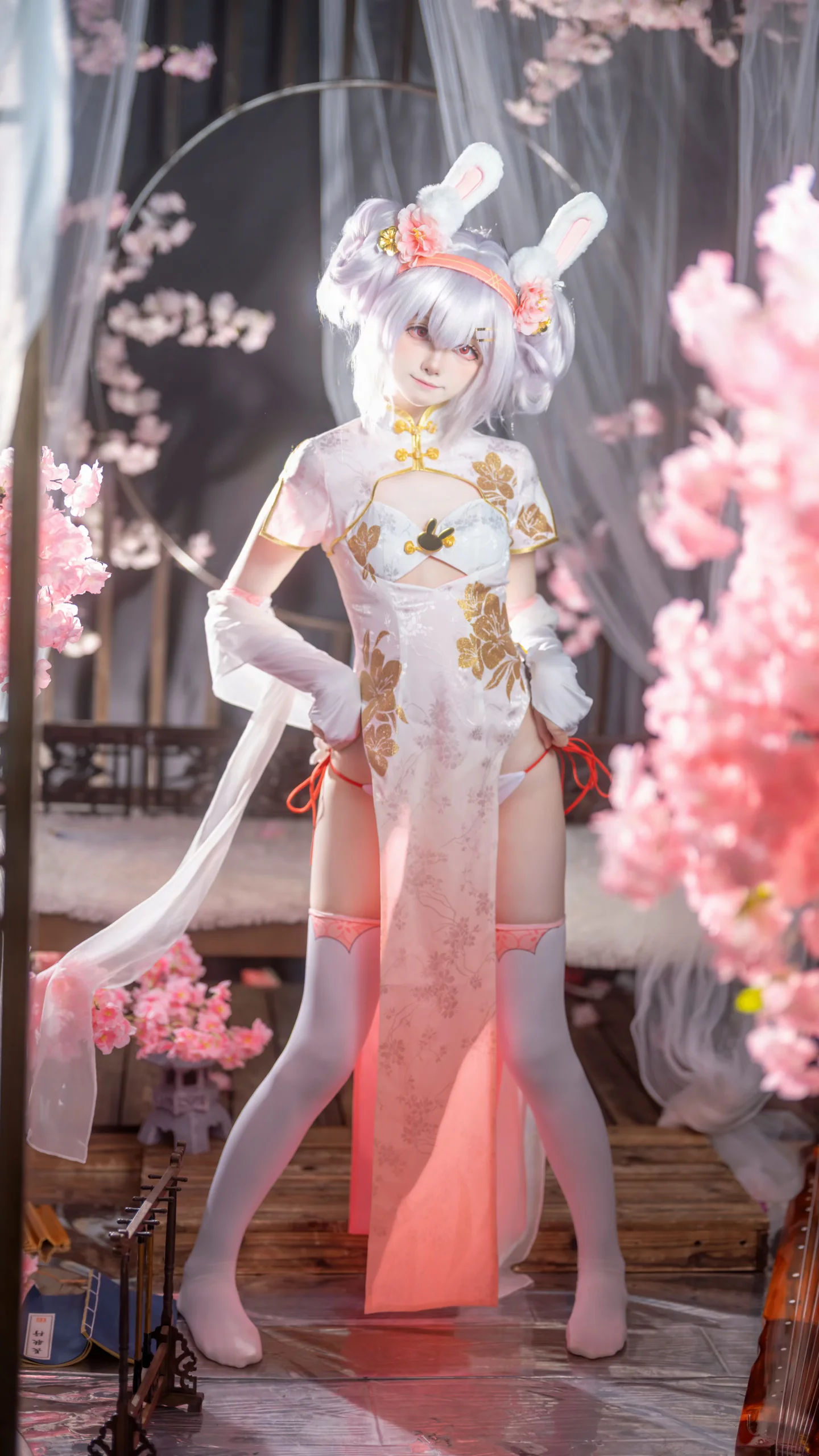 【ラフィー コスプレ】アズールレーン バニーガールの春のスタジオ撮影記録 - 1 枚目