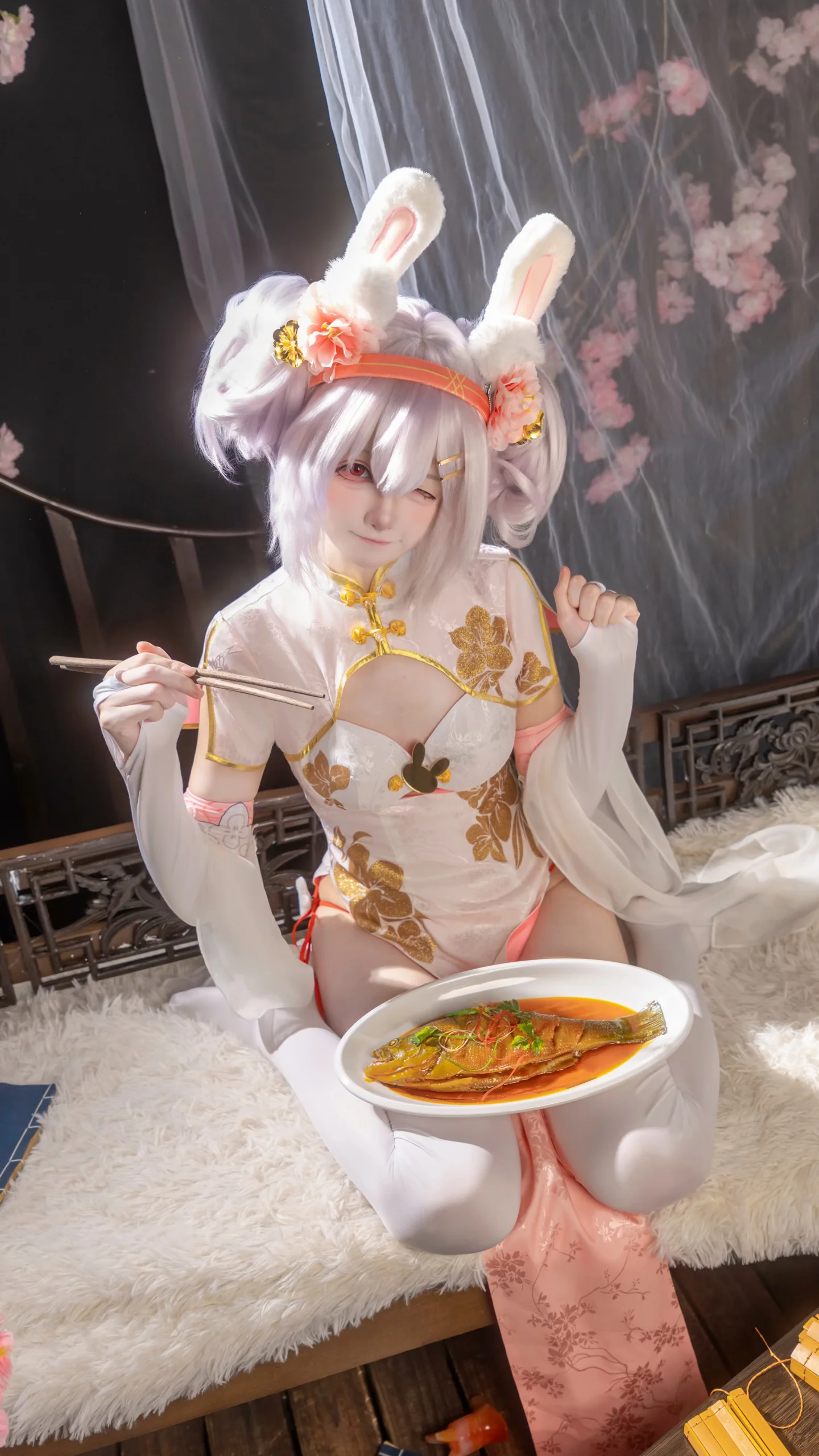 【ラフィー コスプレ】アズールレーン バニーガールの春のスタジオ撮影記録 - 2 枚目